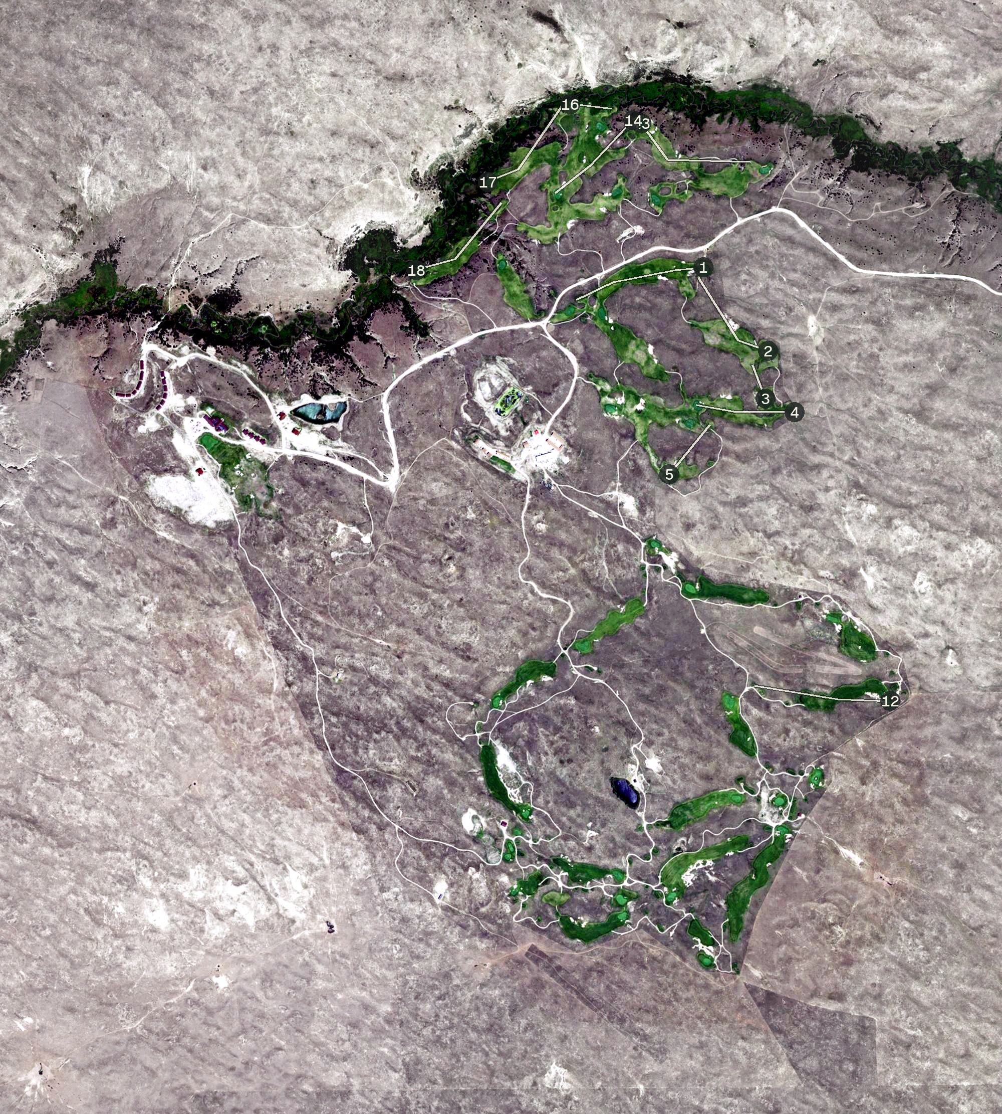 Aerial view of Dismal River Club, NE