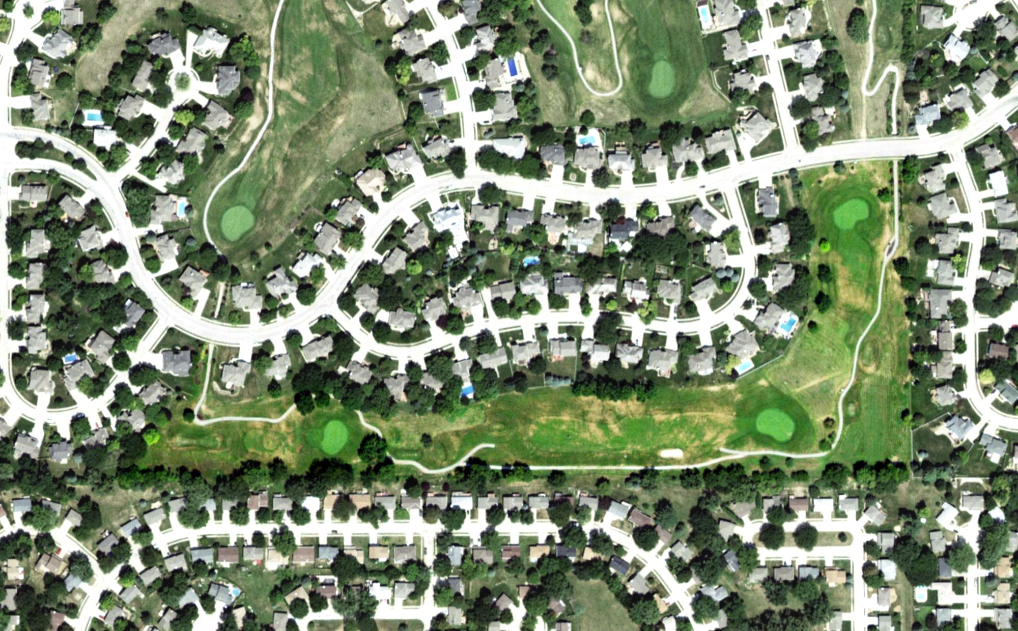 Aerial view of Eagle Run Golf Course, NE