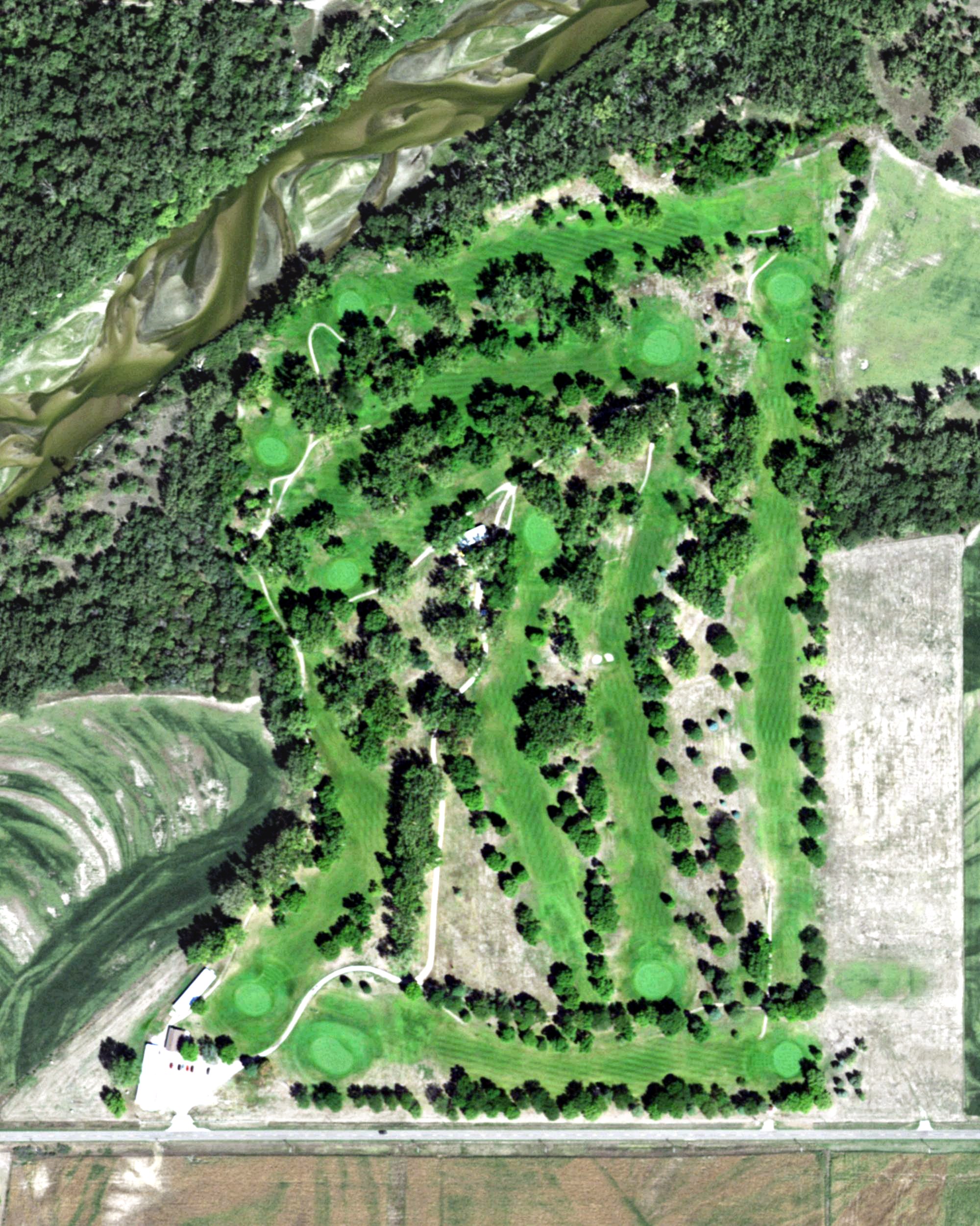 Aerial view of Elkhorn Acres Golf Course, NE