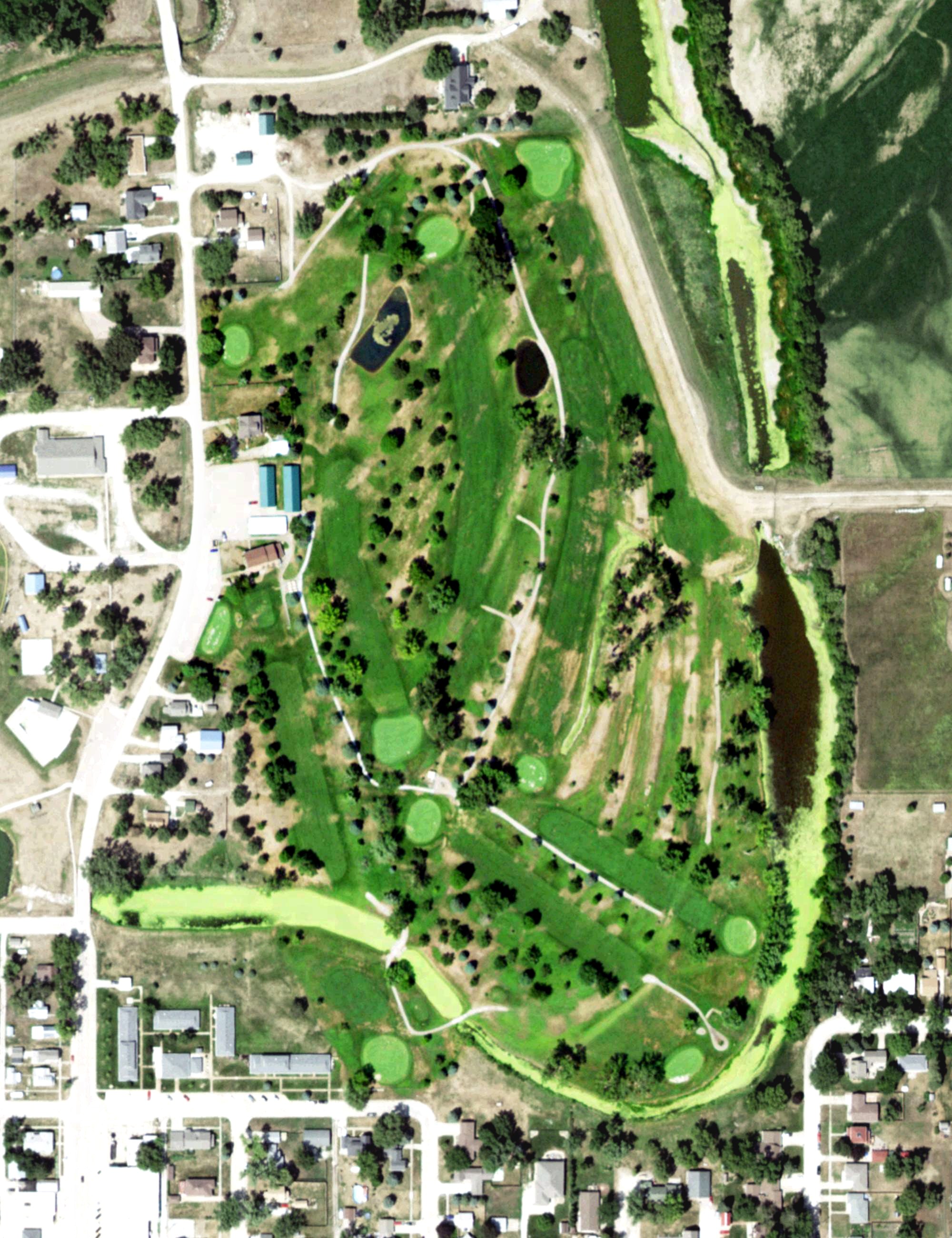 Aerial view of Elkhorn Valley Golf Course, NE