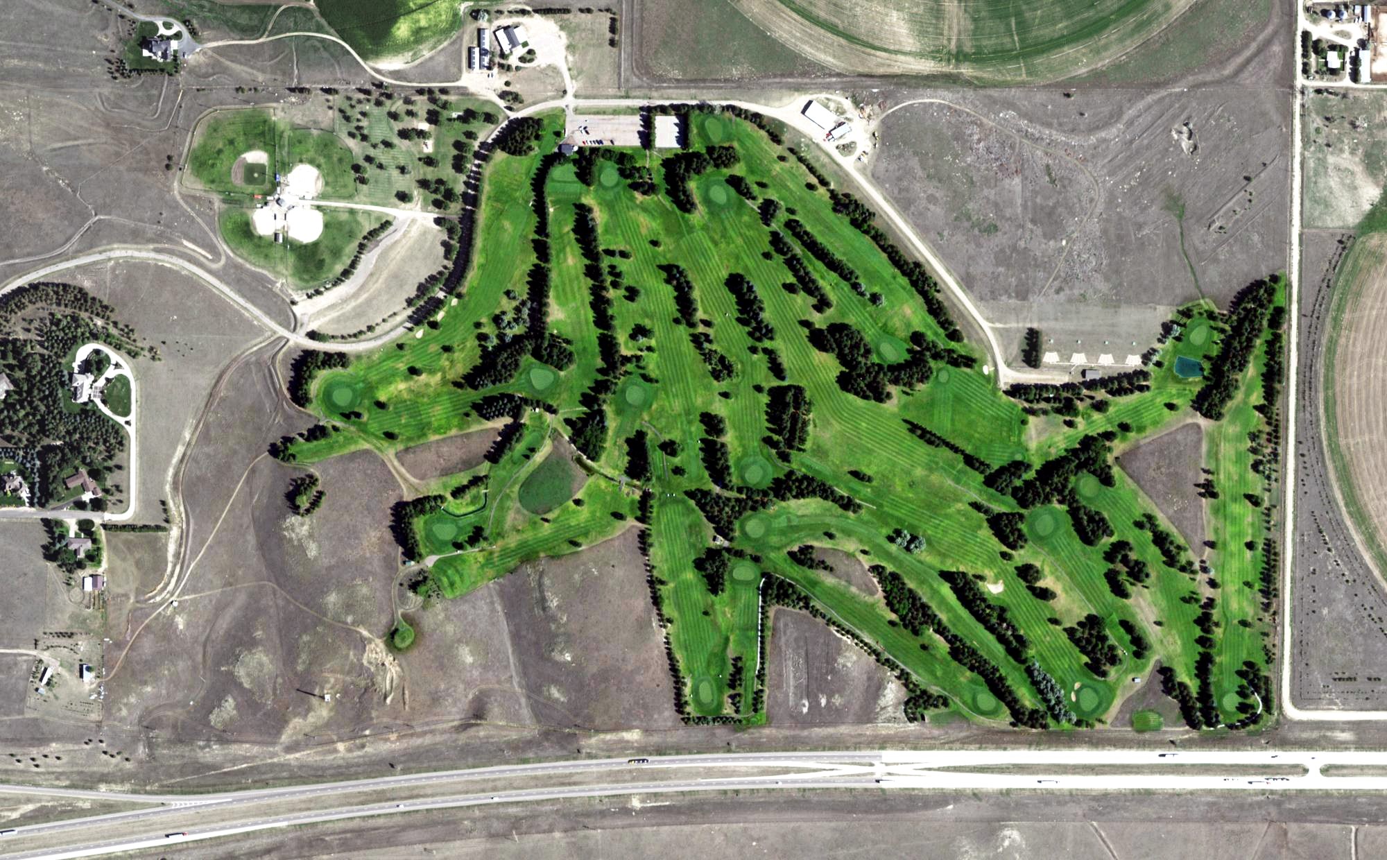 Aerial view of Four Winds Golf Course, NE
