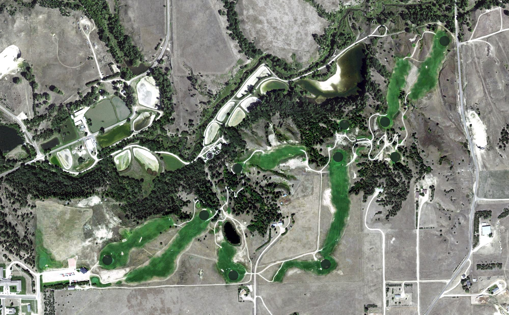 Aerial view of Frederick Peak Golf Club, NE