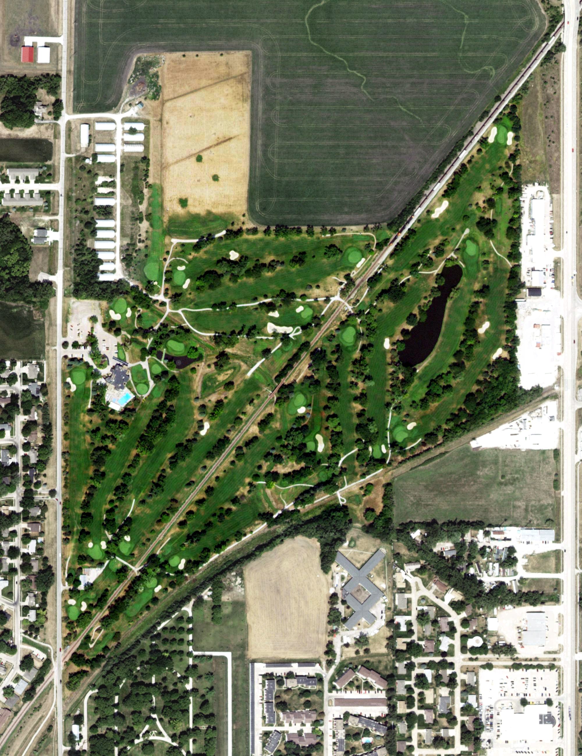 Aerial view of Fremont Golf Club, NE