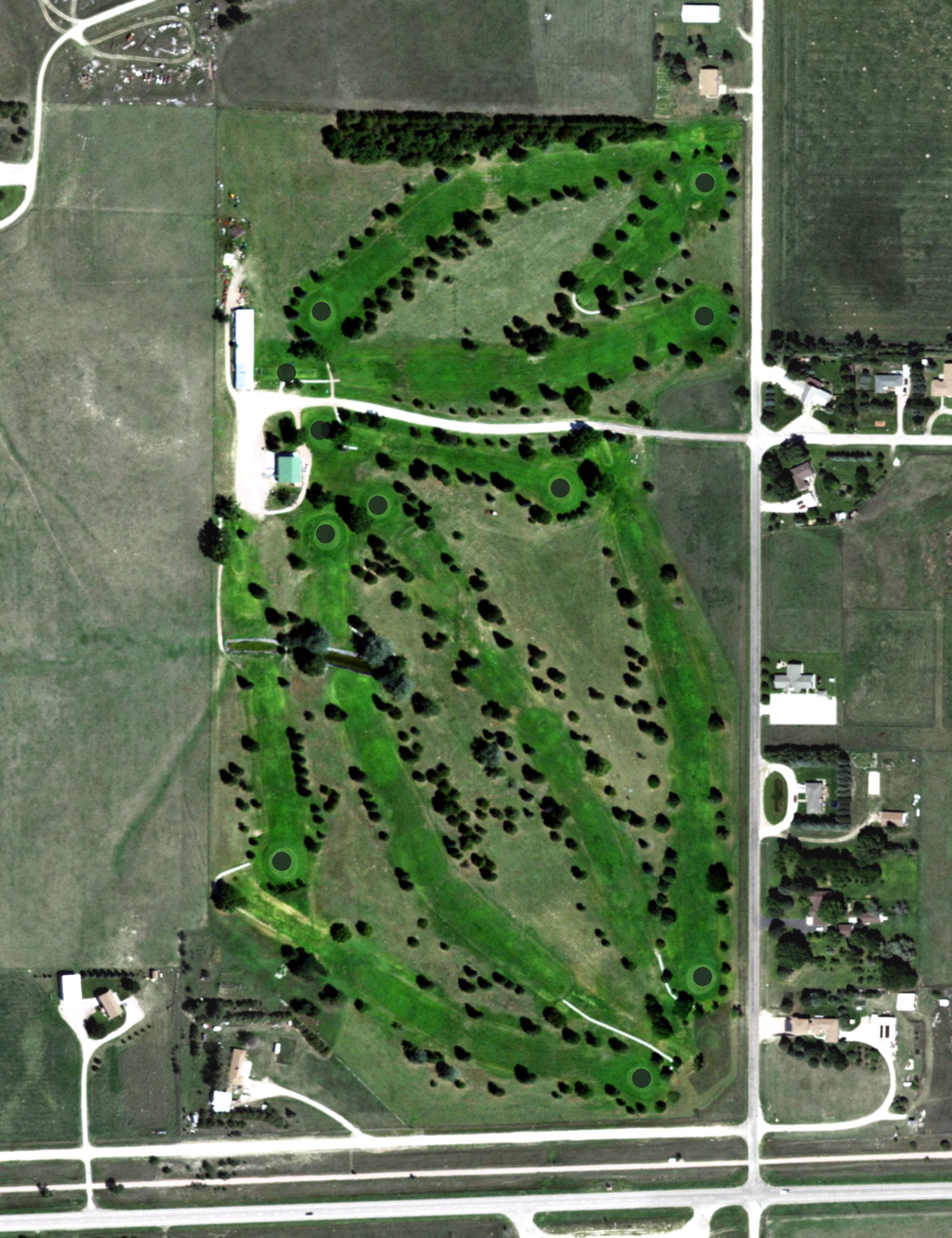Aerial view of Gordon Country Club GC and Park, NE