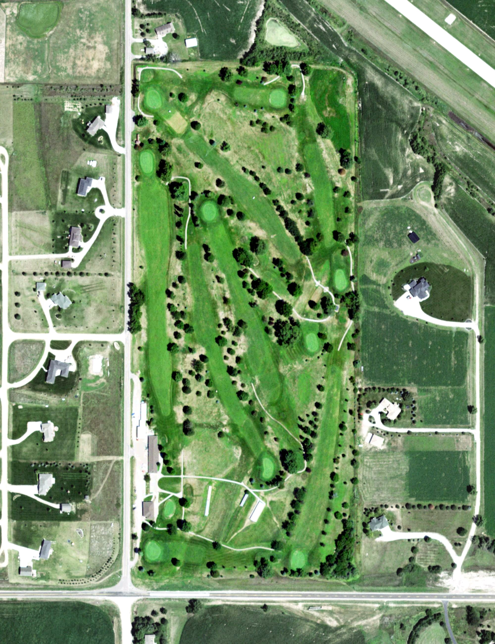 Aerial view of Hebron Country Club, NE