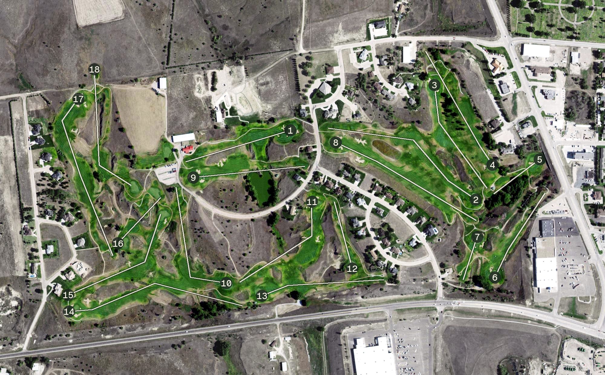 Aerial view of Heritage Hills Golf Course, NE