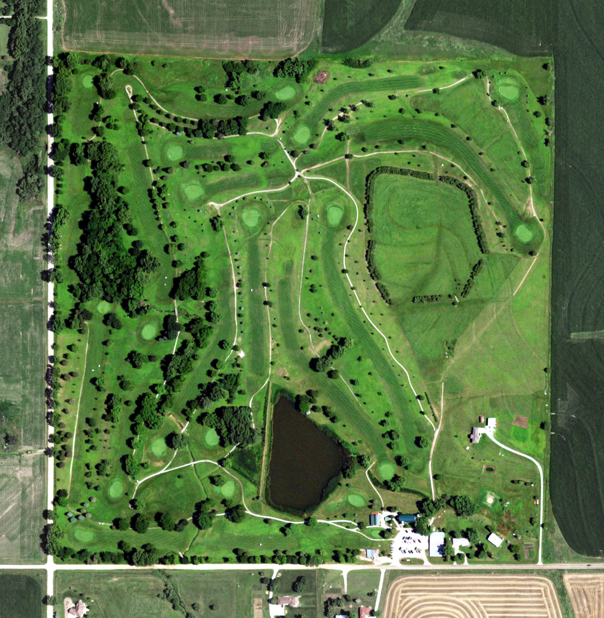 Aerial view of Hidden Acres Golf Course, NE