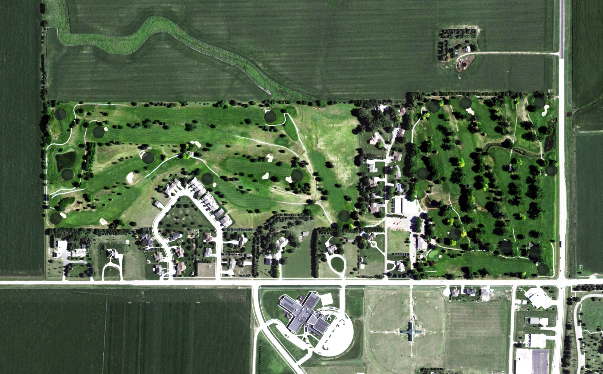 Aerial view of Holdrege Country Club, NE