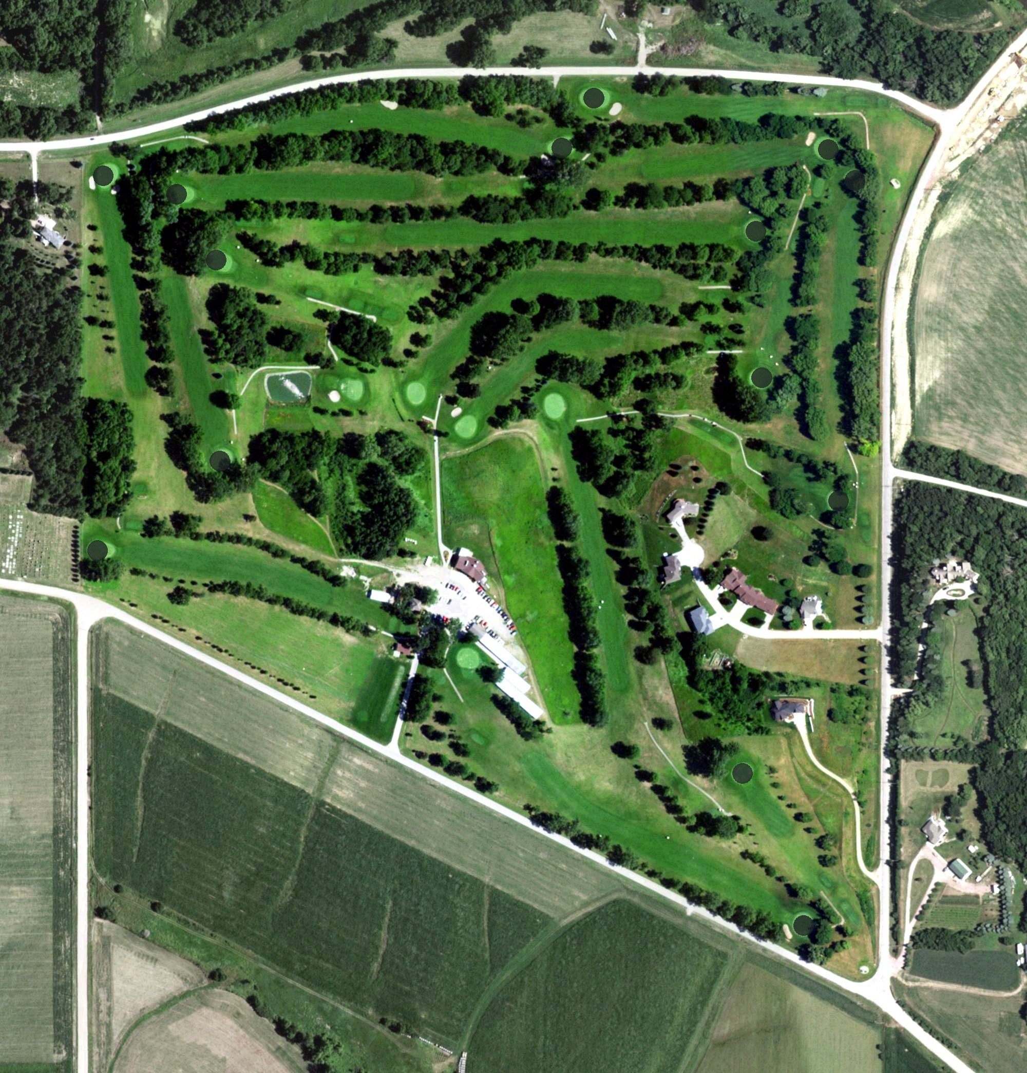 Aerial view of Indian Trails Country Club, NE