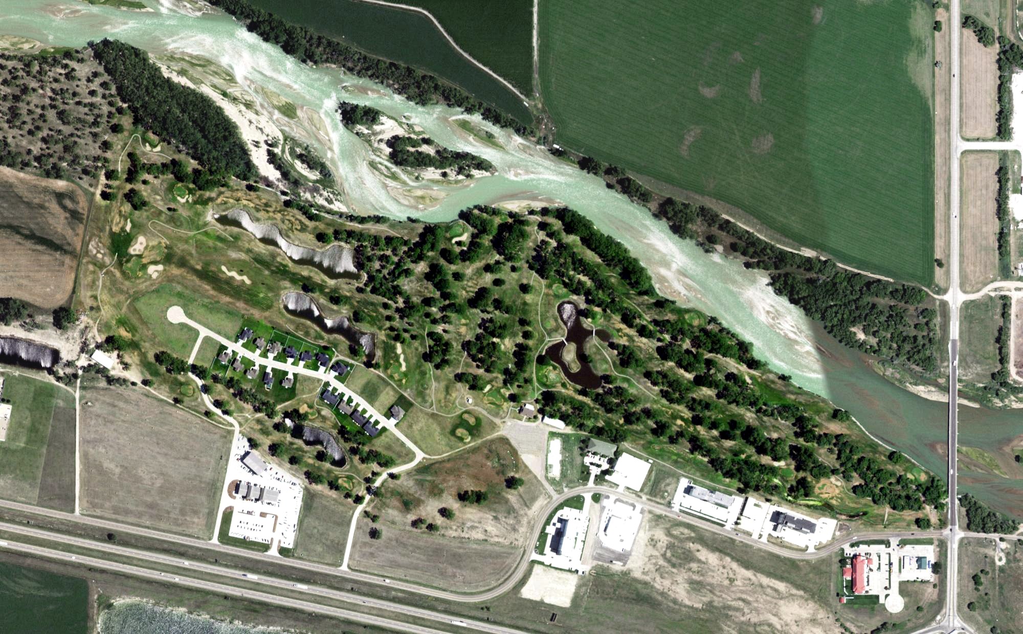 Aerial view of Iron Eagle Golf Course, NE