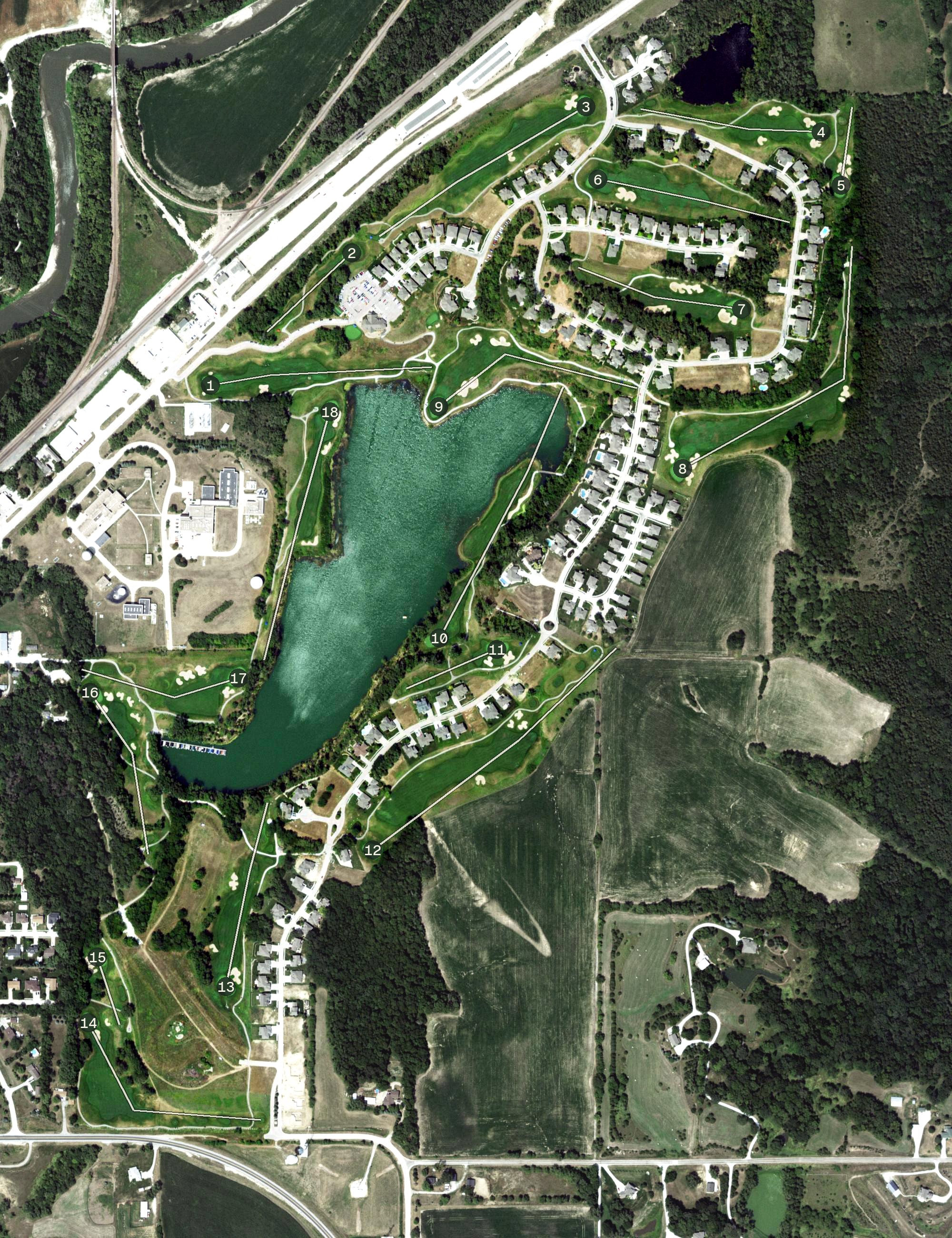 Aerial view of Iron Horse Golf Club, NE