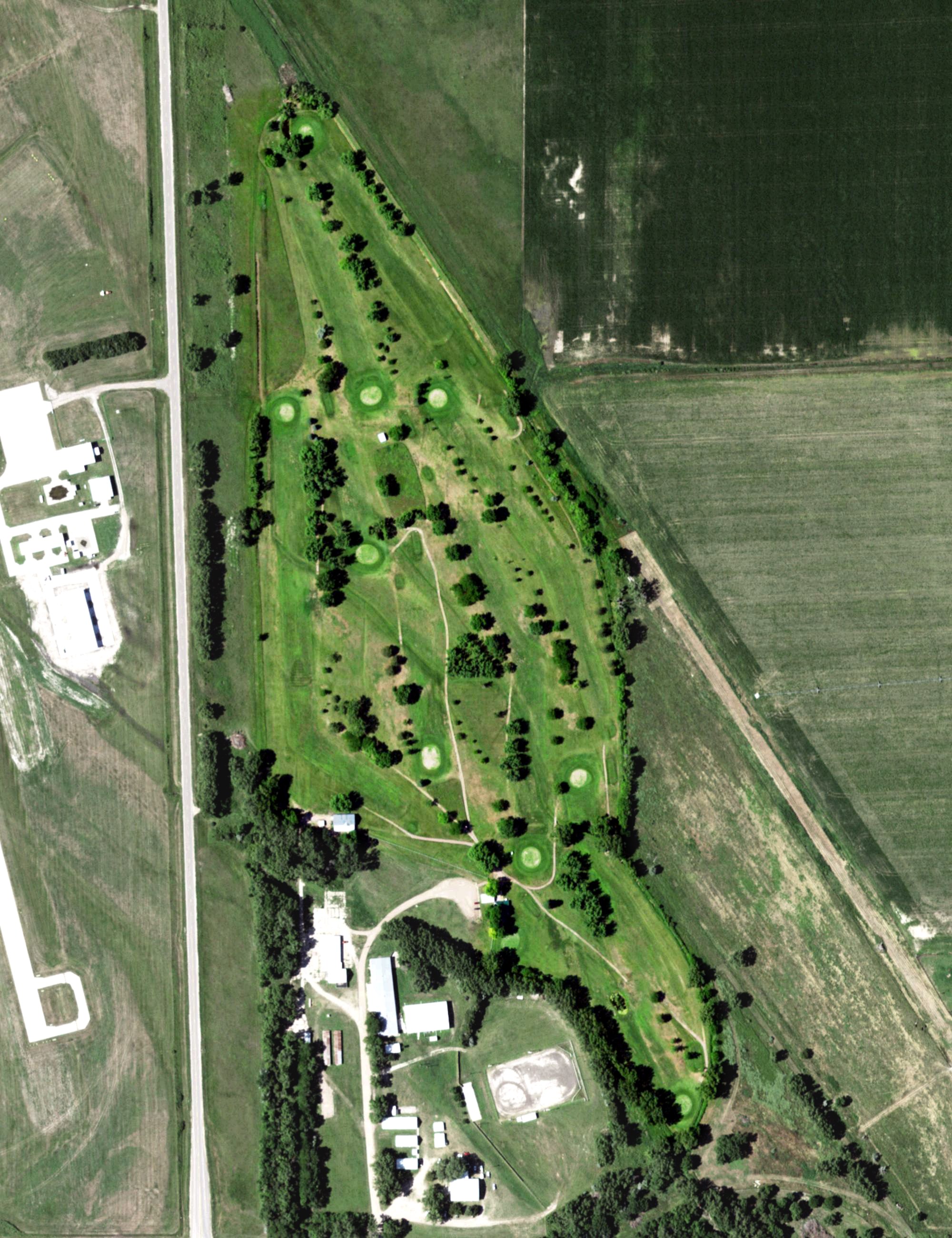 Aerial view of Loup City Public Golf Course, NE
