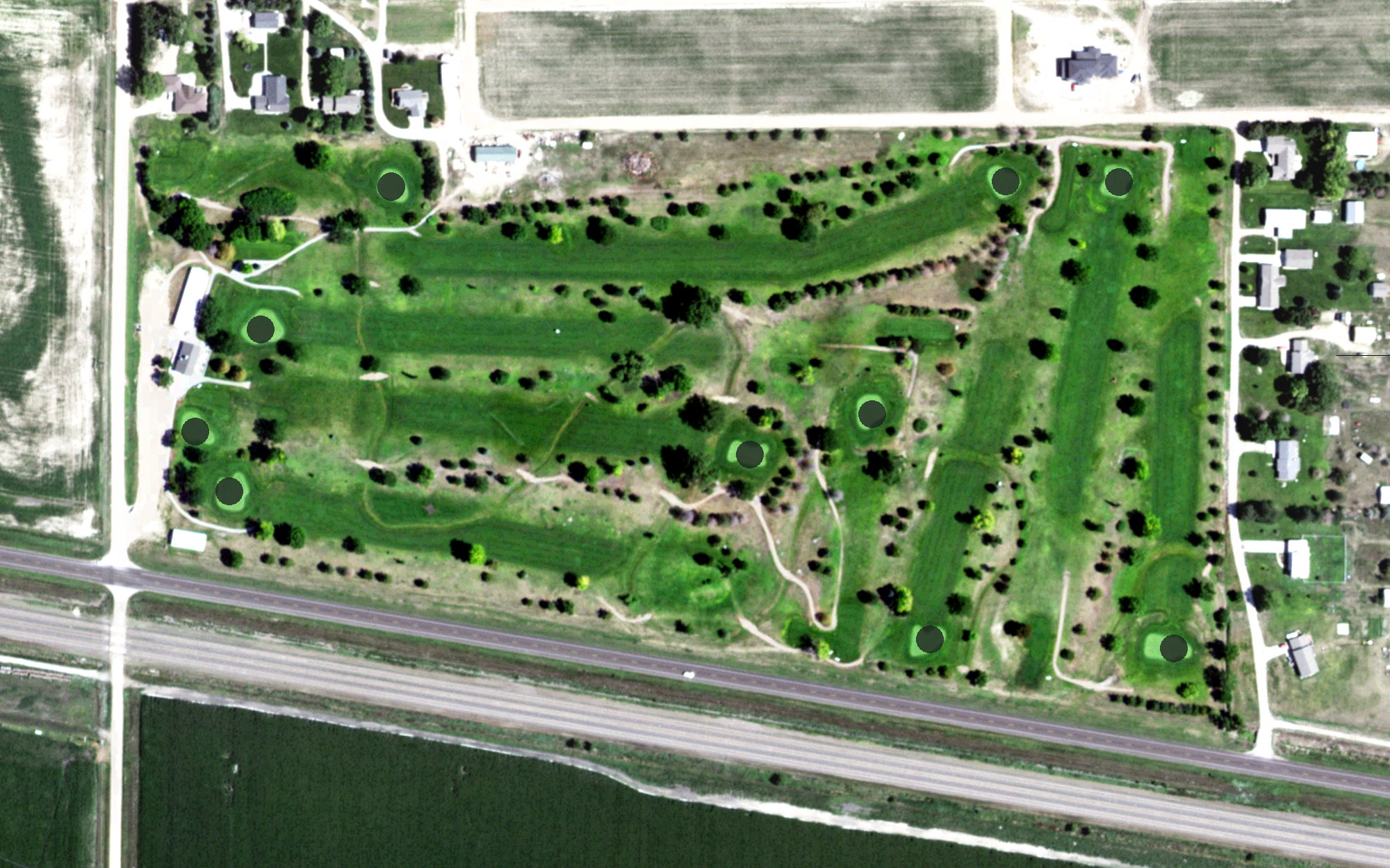 Aerial view of Overton Golf Club, NE