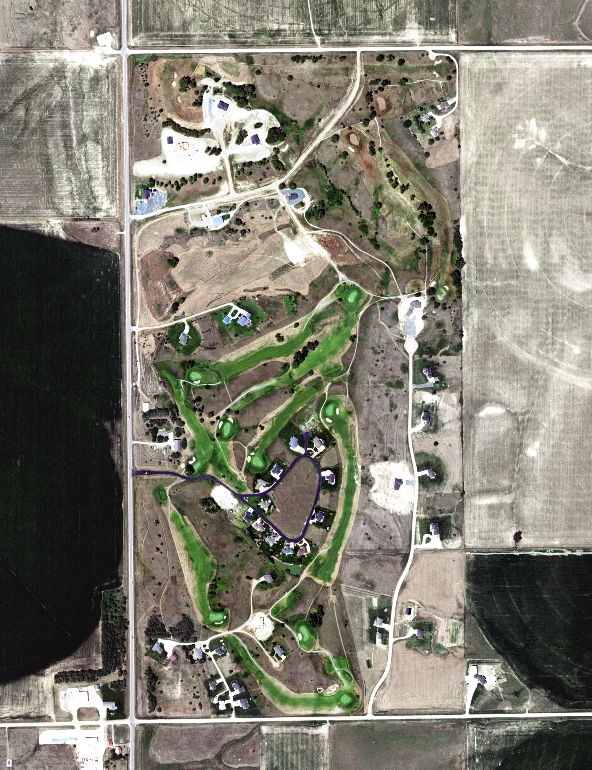 Aerial view of Prairie Hills Golf Course, NE