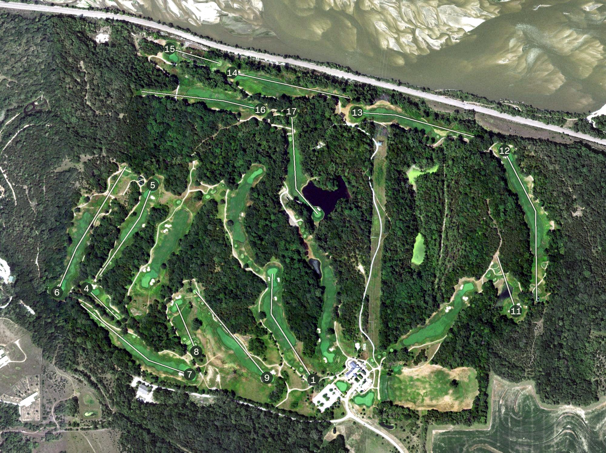 Aerial view of Quarry Oaks Golf Course, NE