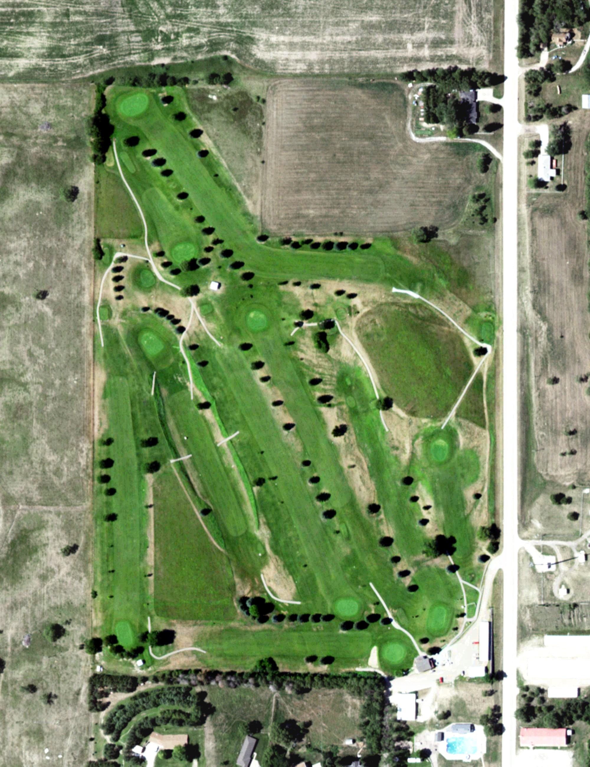 Aerial view of Ravenna Golf Club, NE