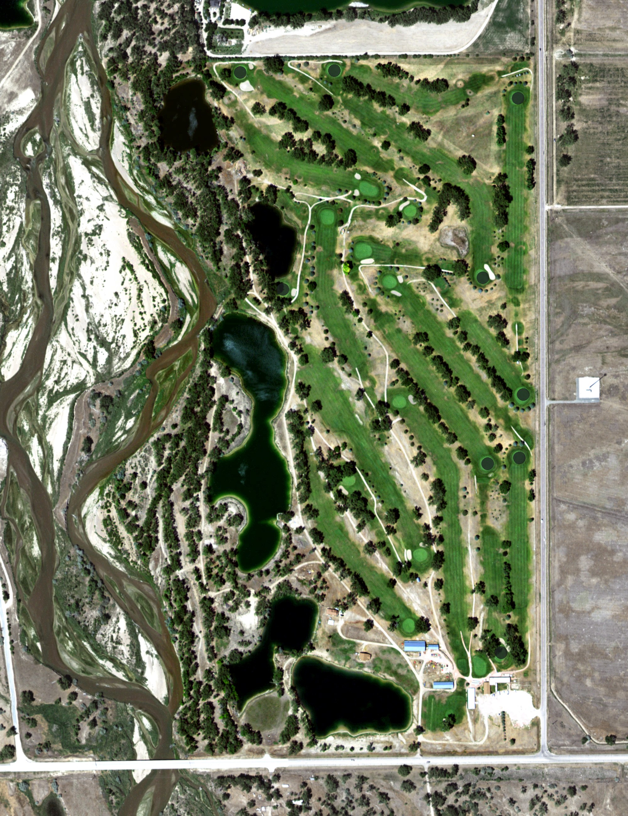 Aerial view of Riverview Golf and Country Club, NE