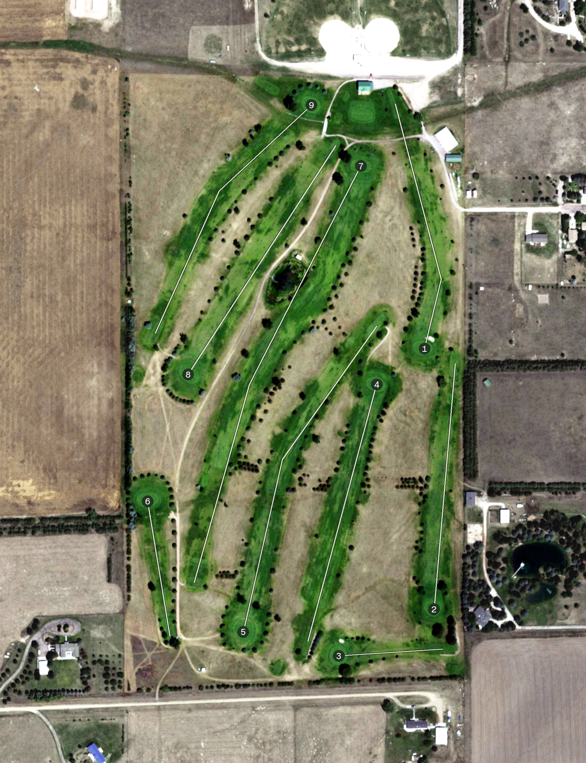 Aerial view of Sand Ridge Golf Course, NE