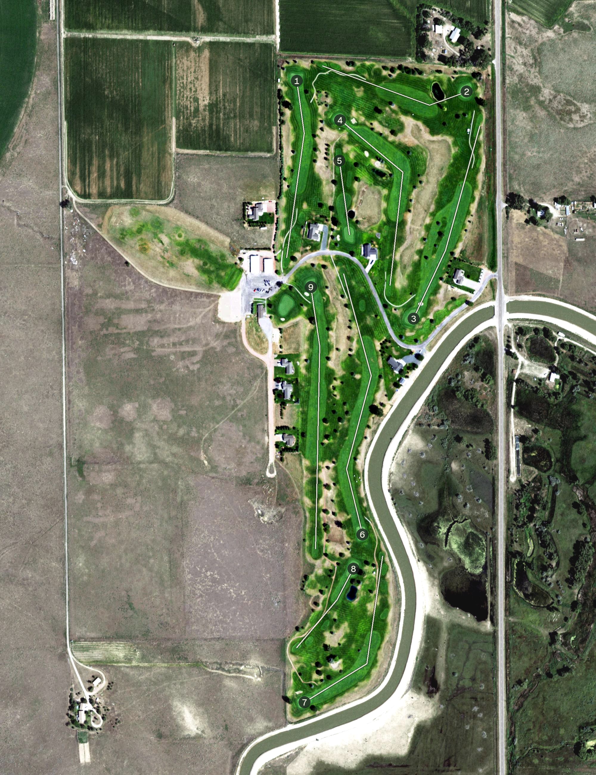 Aerial view of Scenic Knolls Golf Course, NE