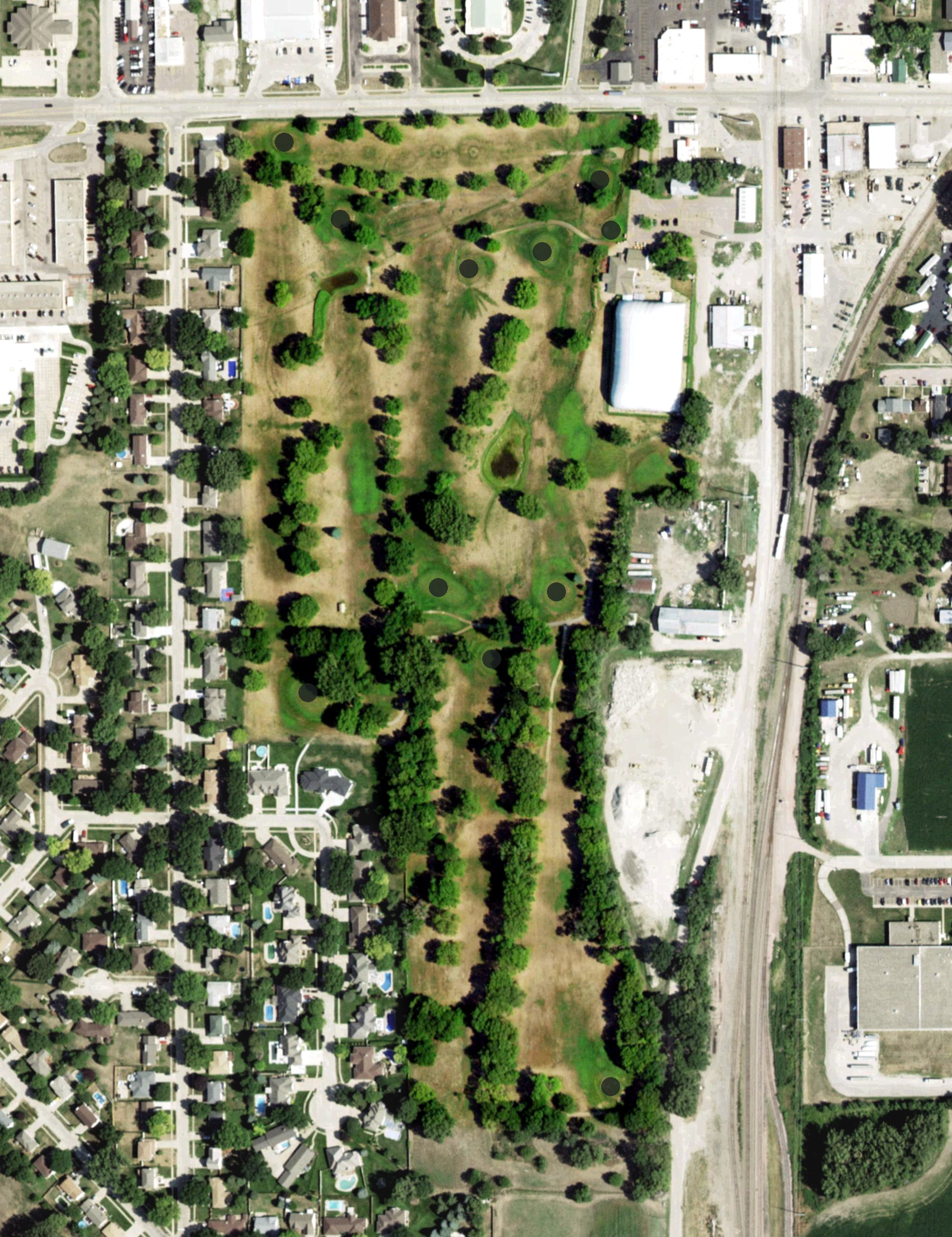Aerial view of South Ridge Golf Course, NE
