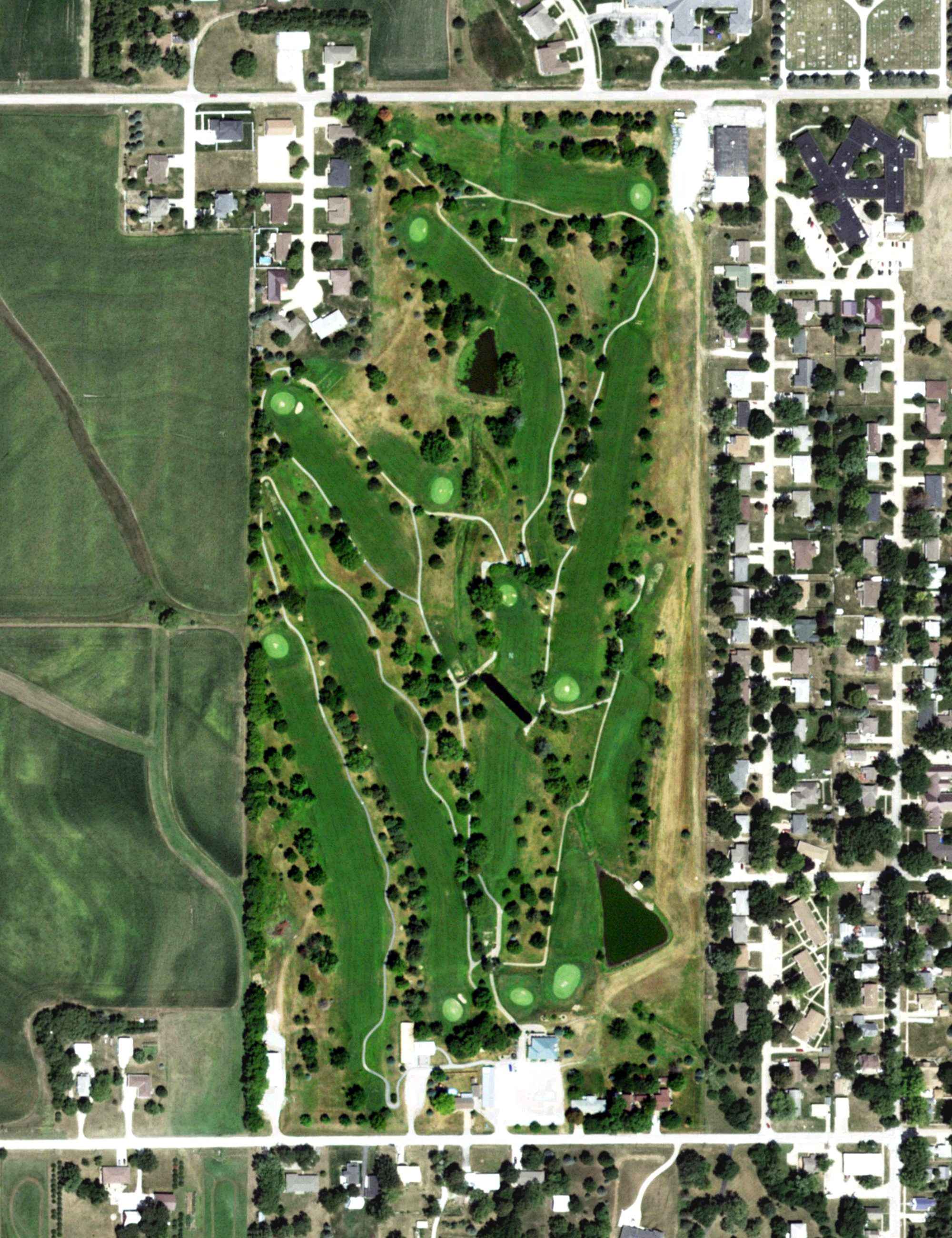 Aerial view of Syracuse Country Club, NE