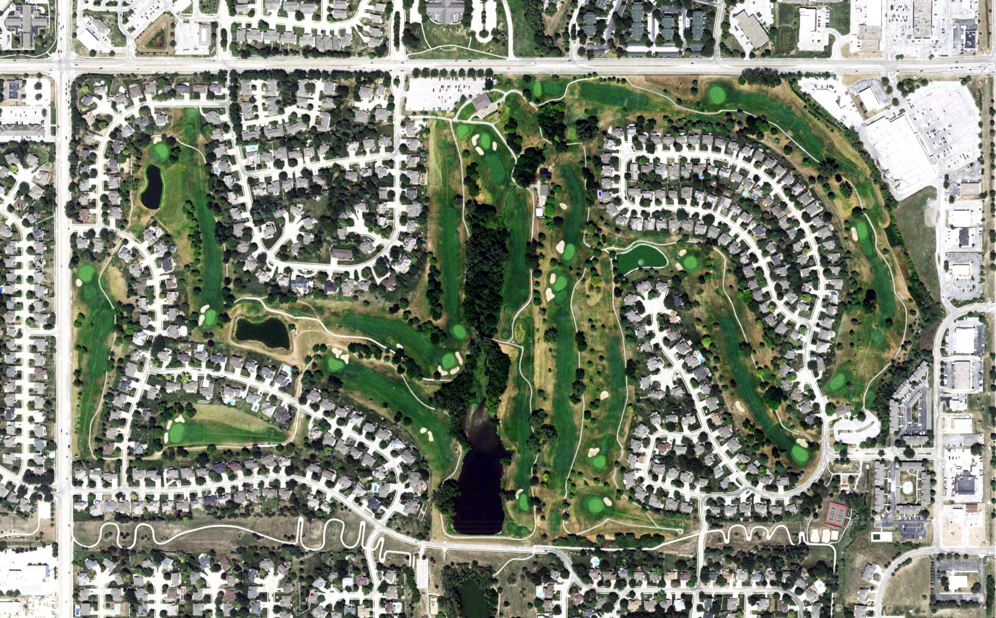 Aerial view of Tara Hills Golf Course, NE