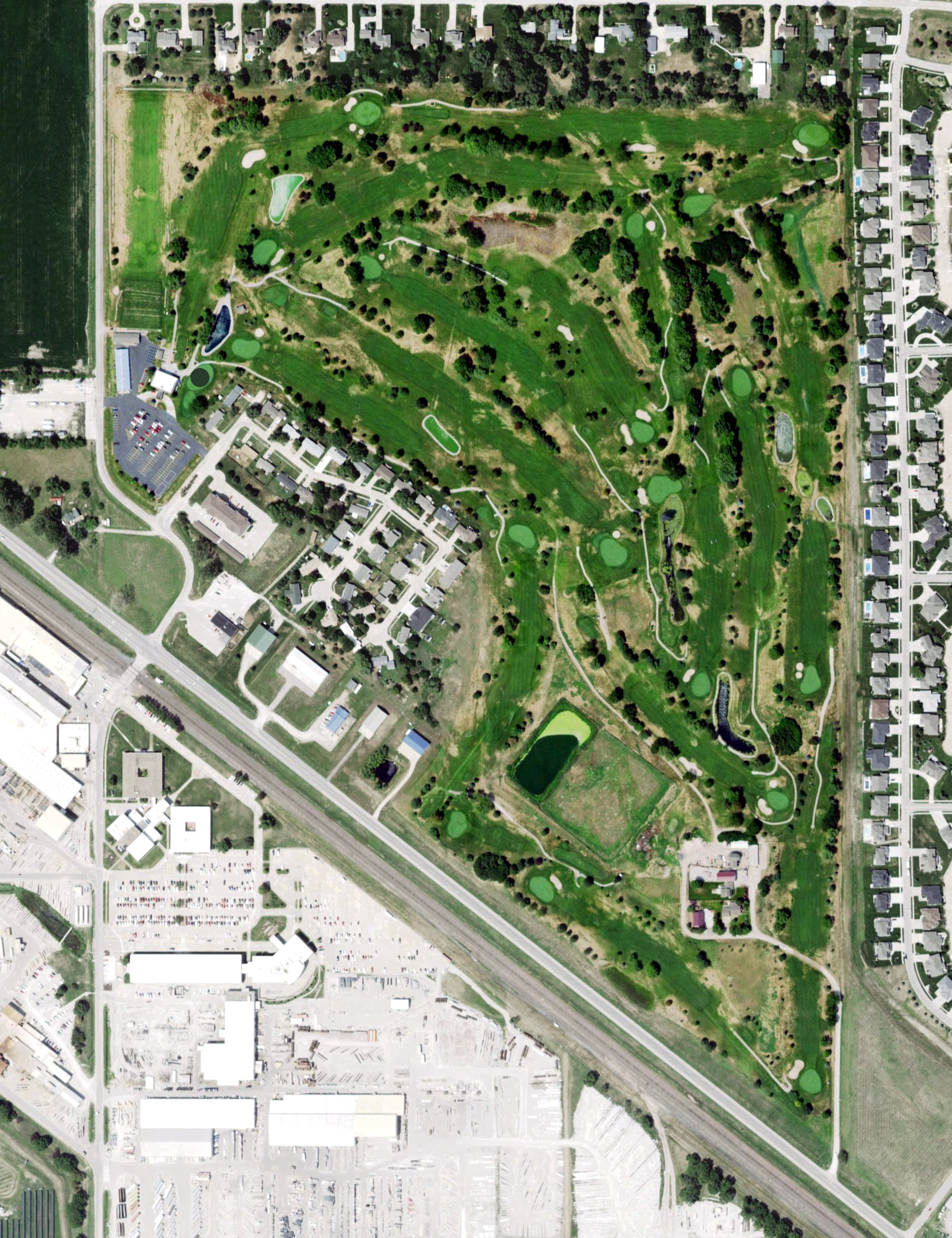 Aerial view of The Pines Country Club, NE