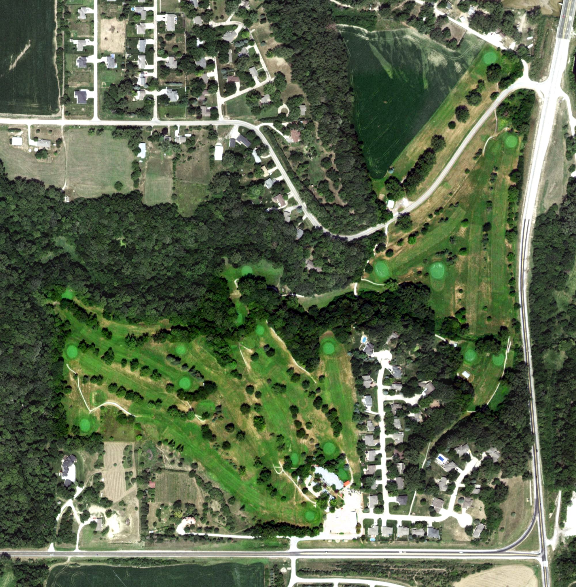 Aerial view of Valley View Golf Course, NE