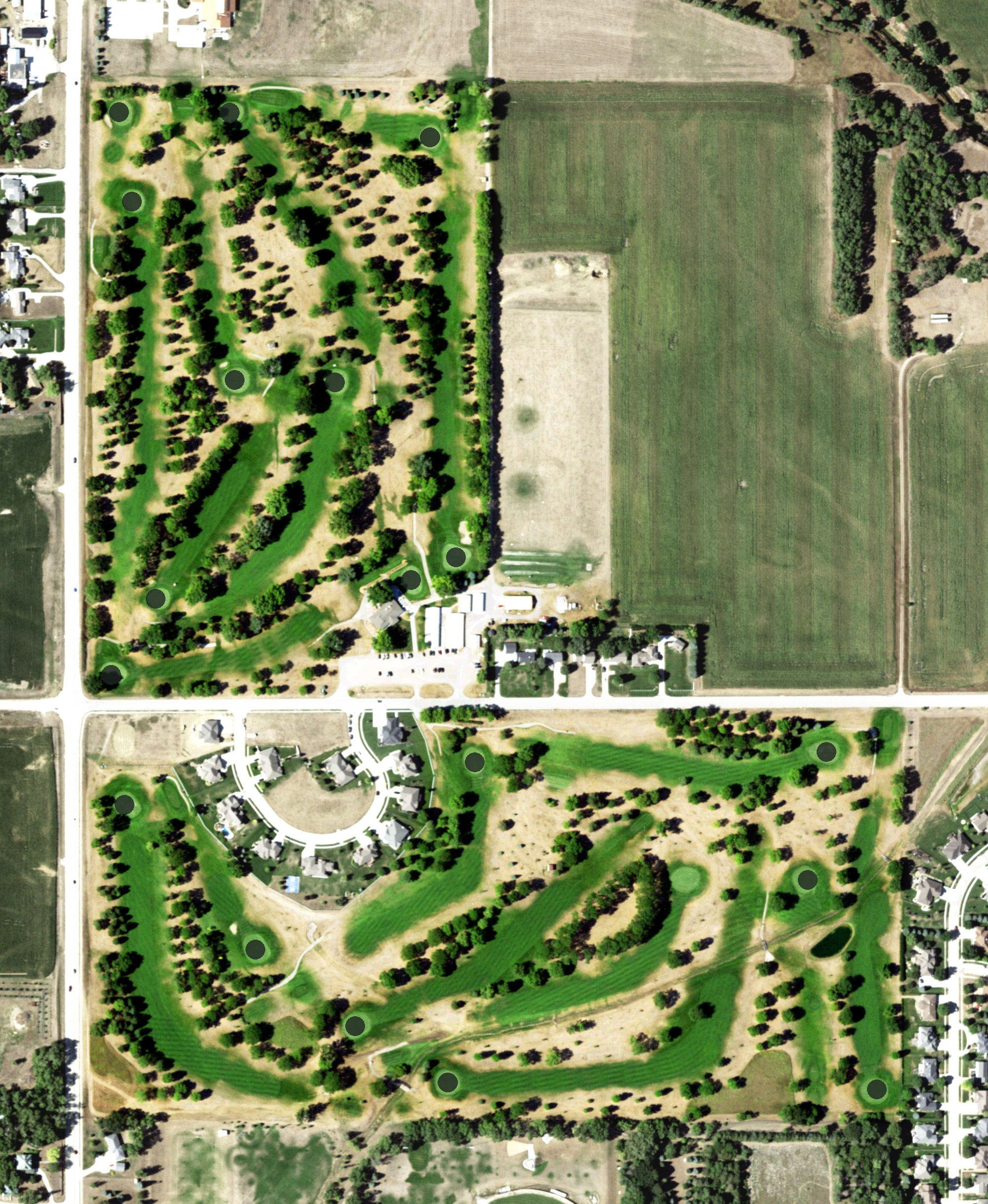 Aerial view of Wayne Country Club, NE