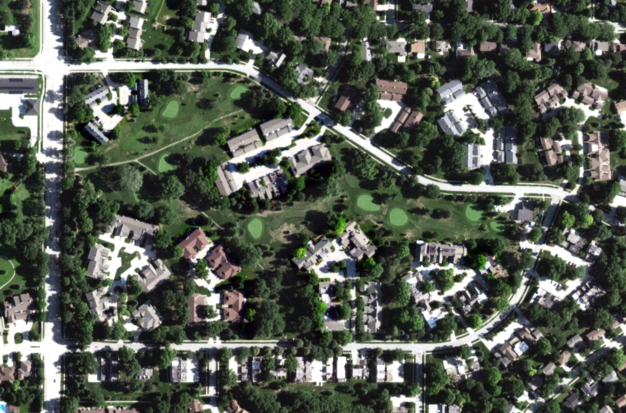 Aerial view of Wellington Greens Golf Course, NE