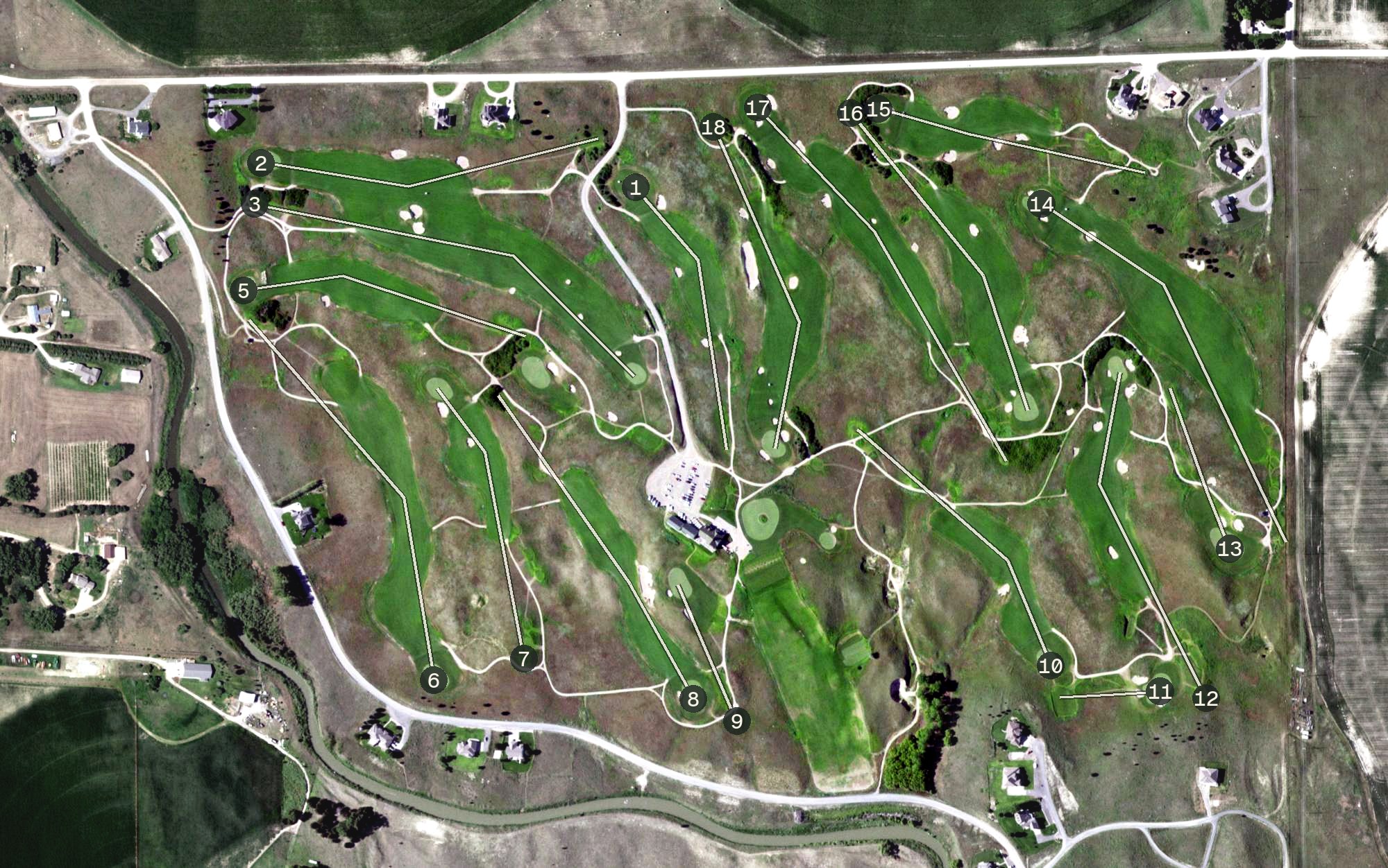 Aerial view of Wild Horse Golf Club, NE