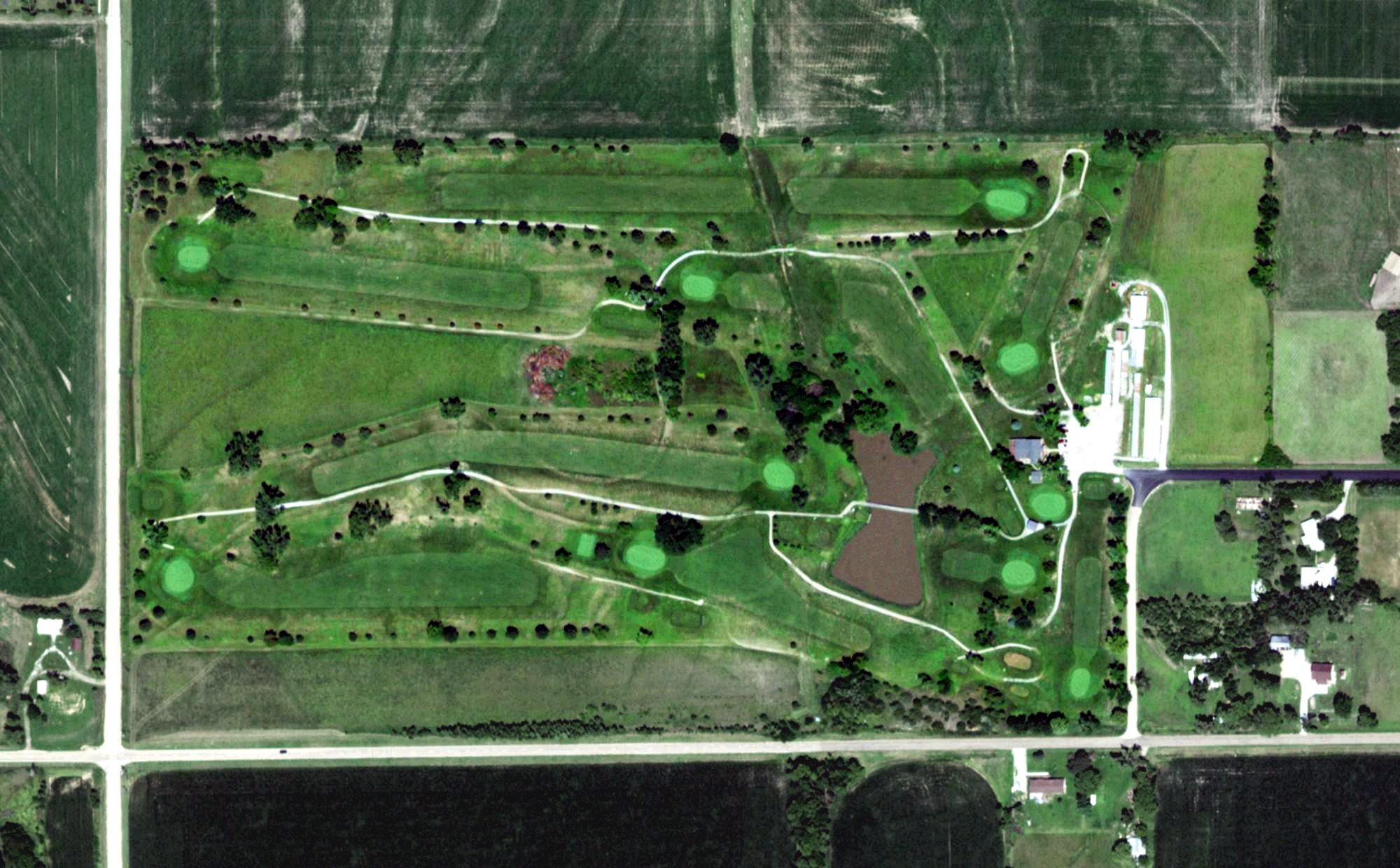 Aerial view of Wymore Country Club, NE