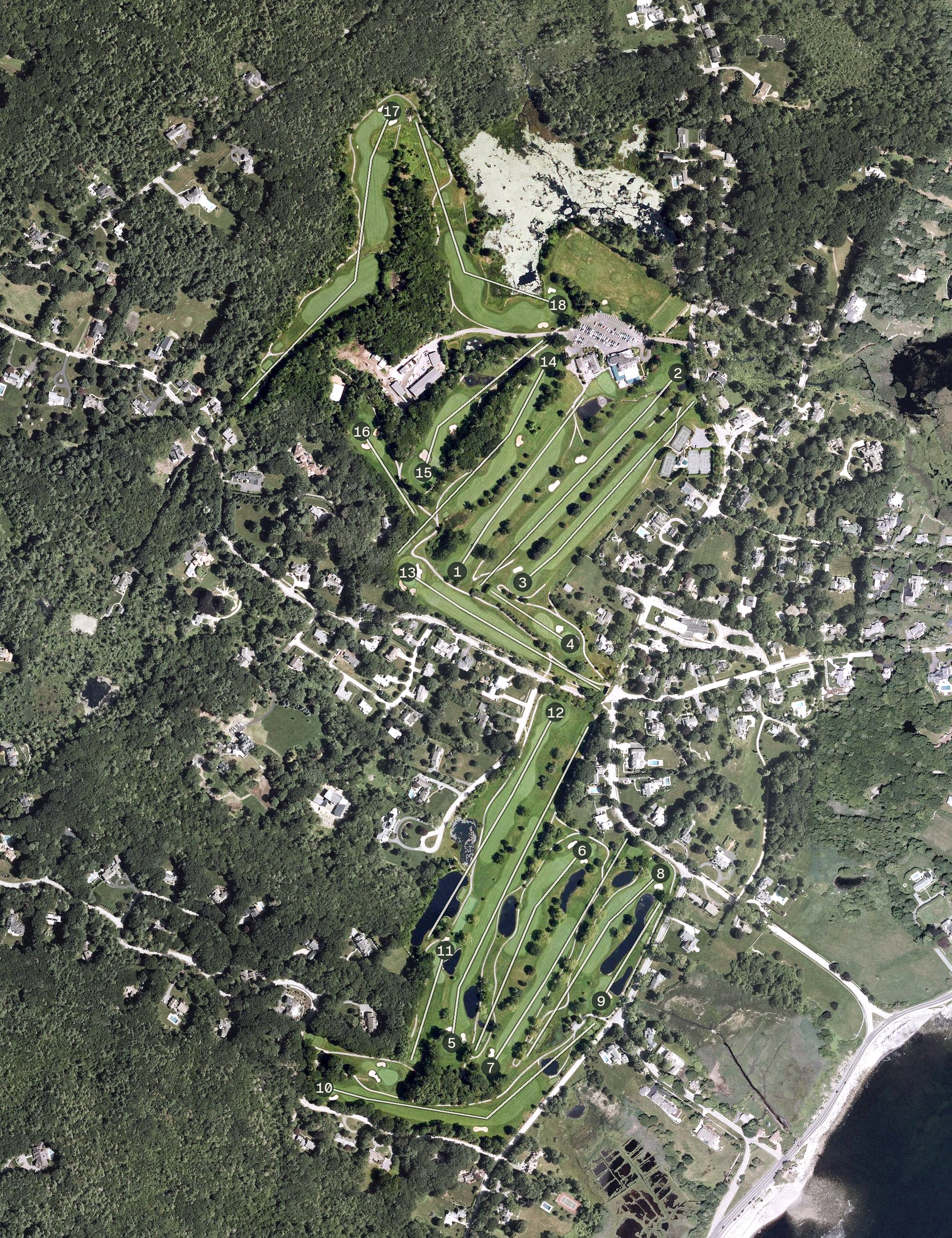 Aerial view of Abenaqui Country Club, NH