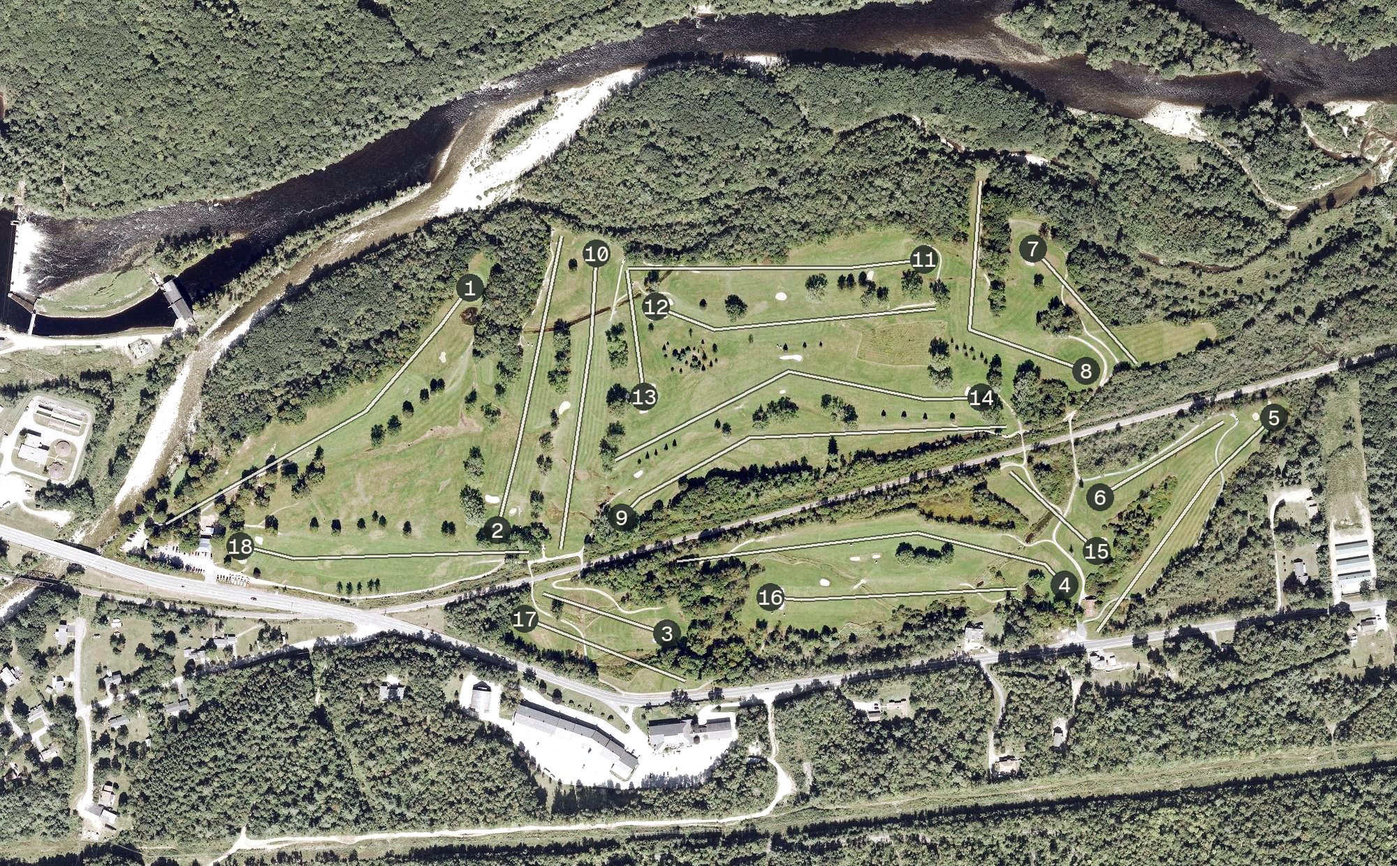 Aerial view of Androscoggin Valley Country Club, NH