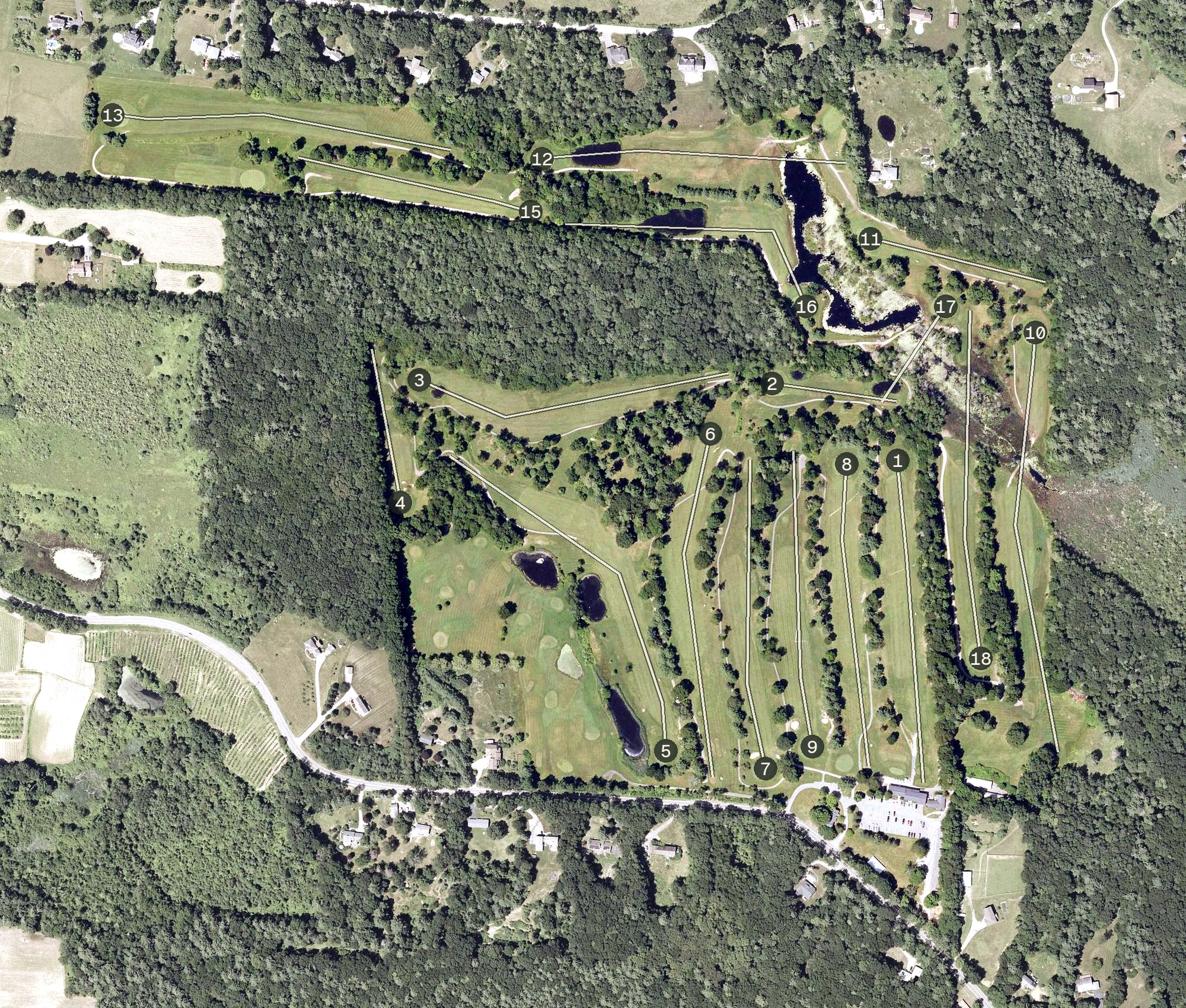 Aerial view of Apple Hill Golf Club, NH