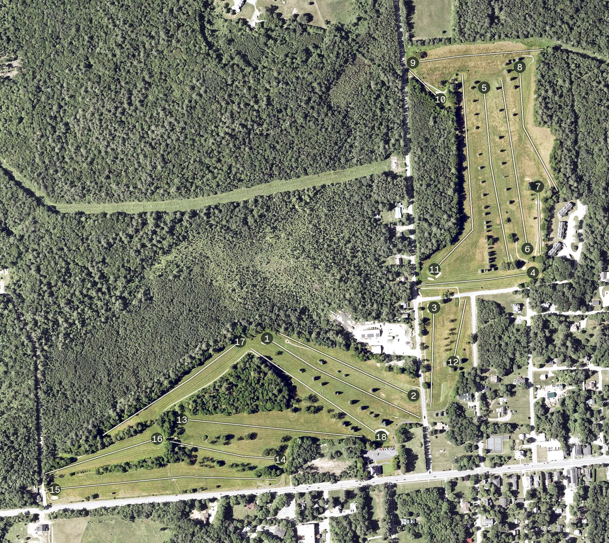 Aerial view of Bethlehem Country Club, NH
