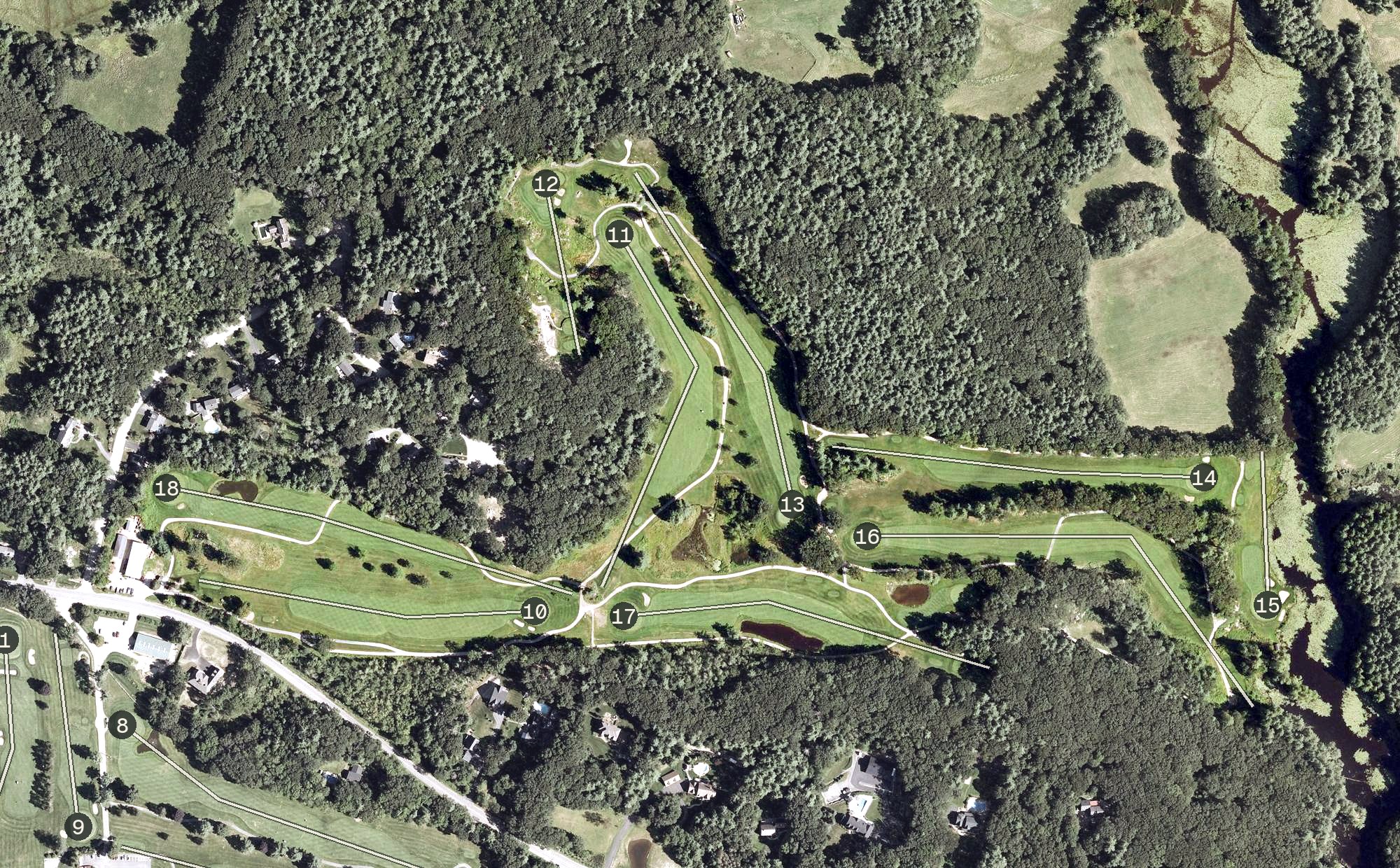 Aerial view of Cochecho Country Club, NH