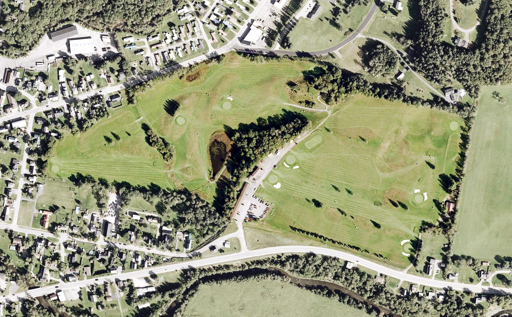 Aerial view of Colebrook Country Club, NH