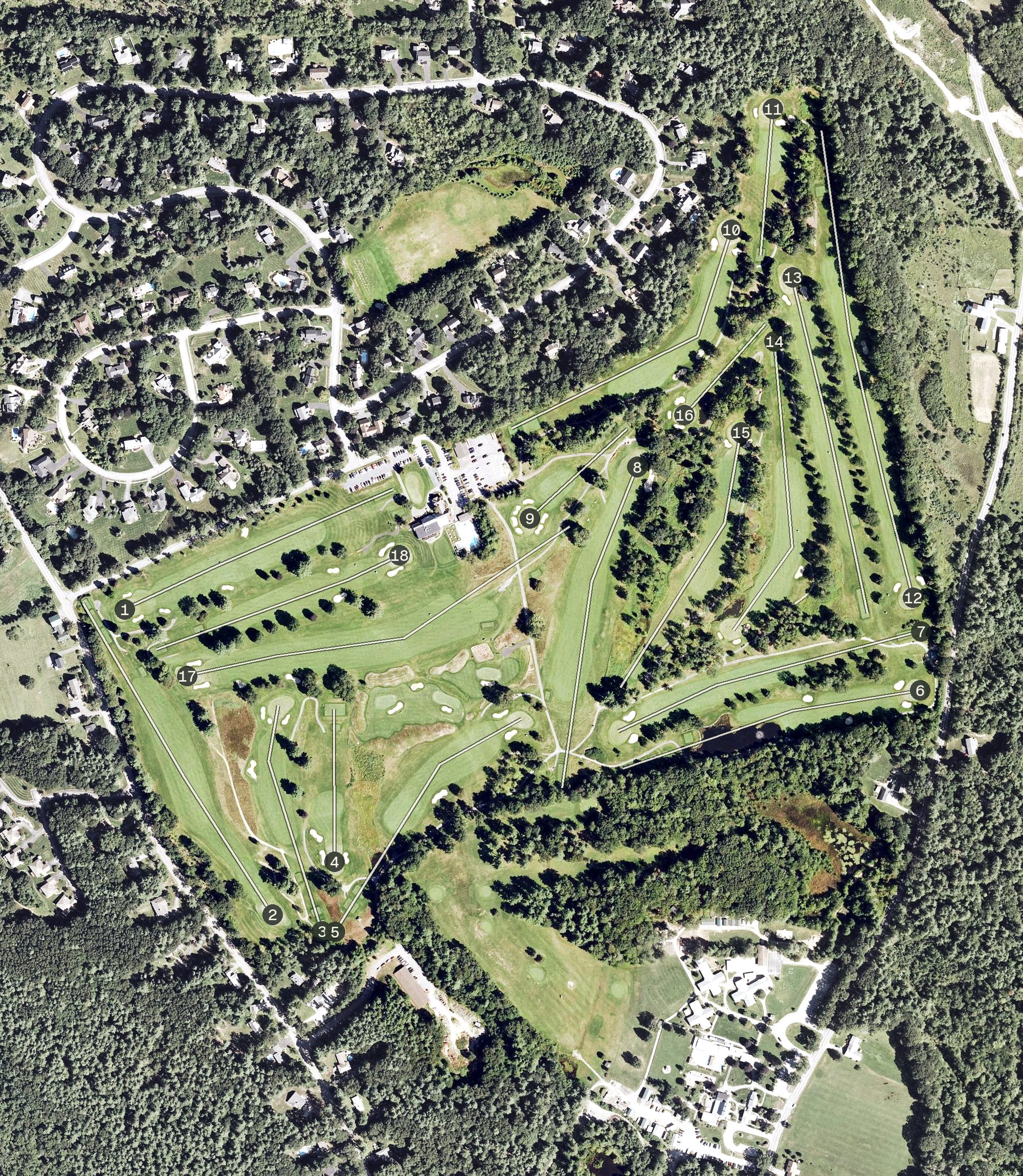 Aerial view of Concord Country Club, NH