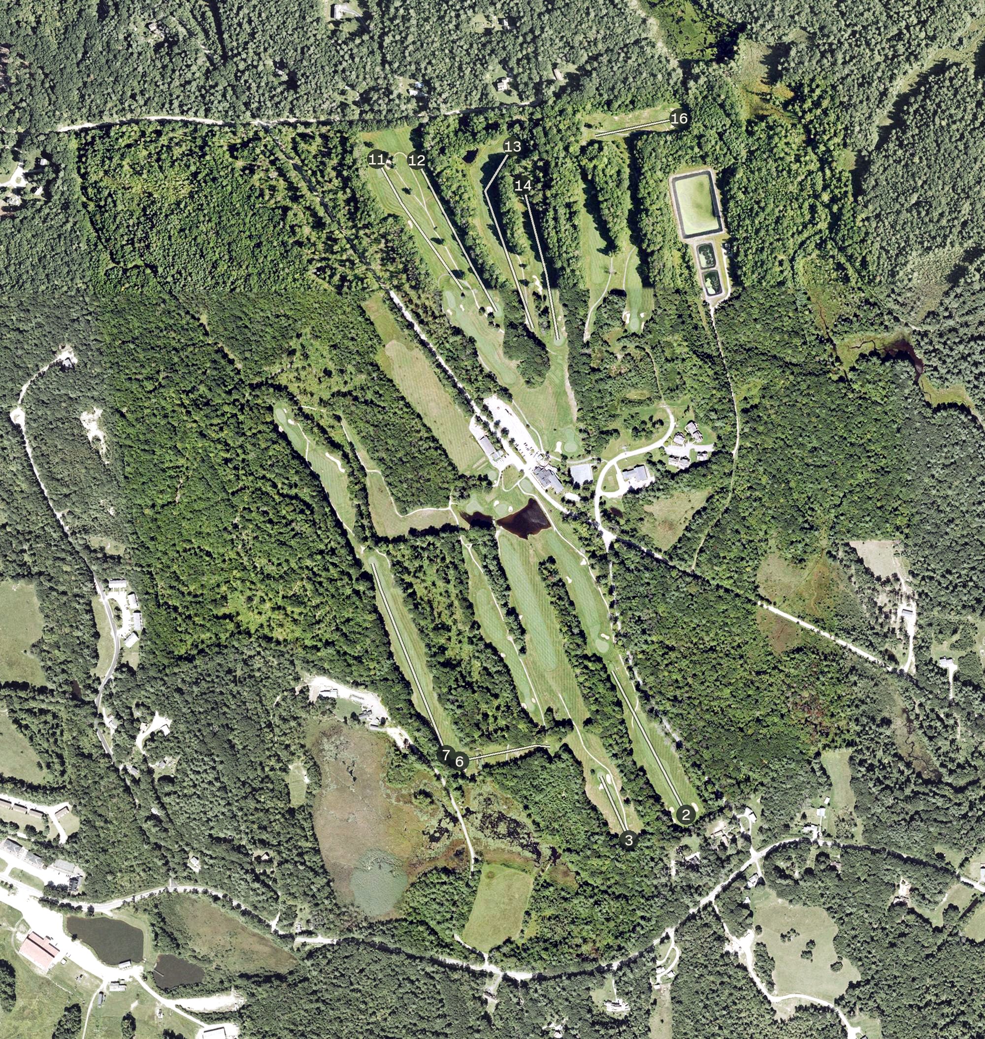 Aerial view of Crotched Mountain Golf Club, NH