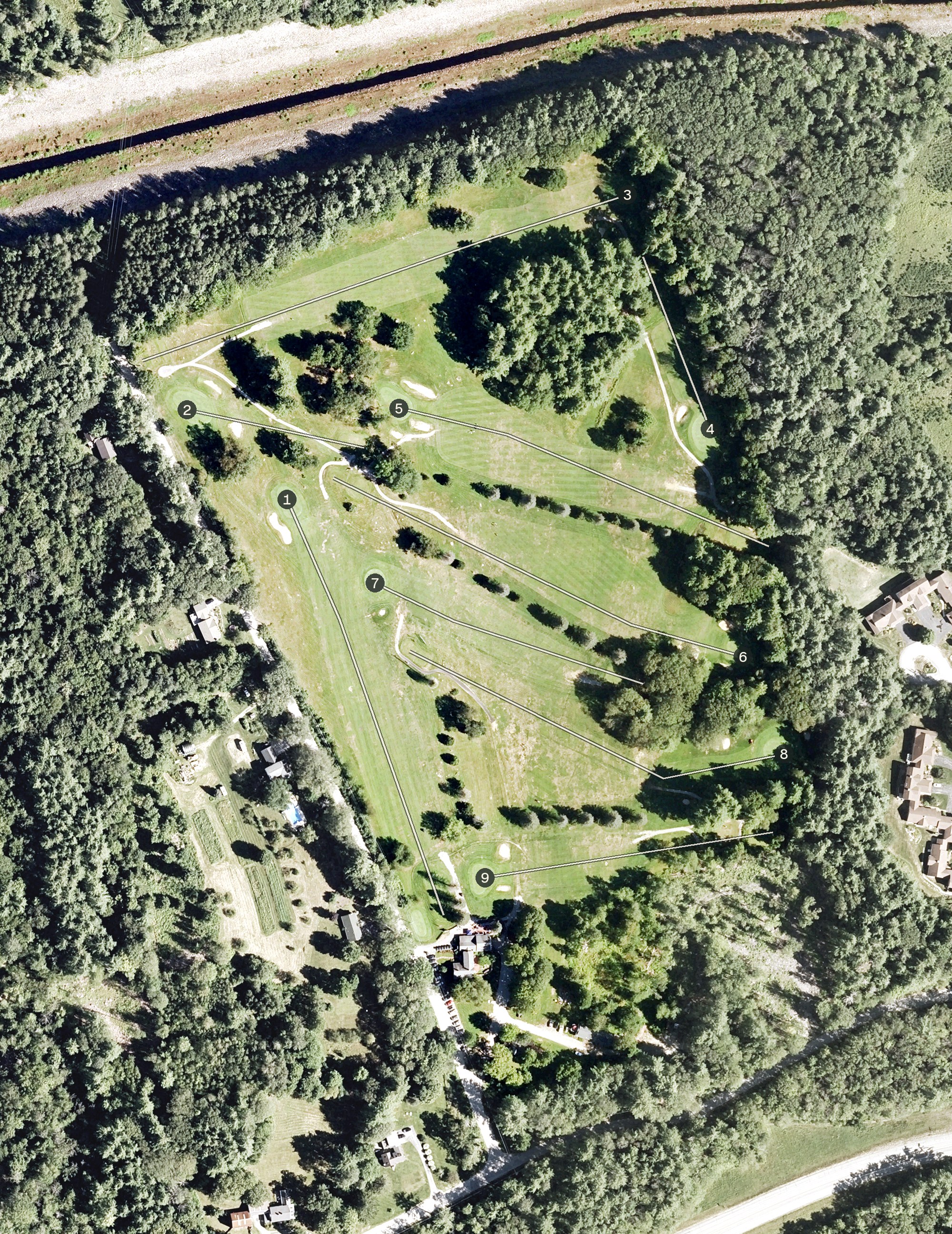 Aerial view of Duston Country Club, NH