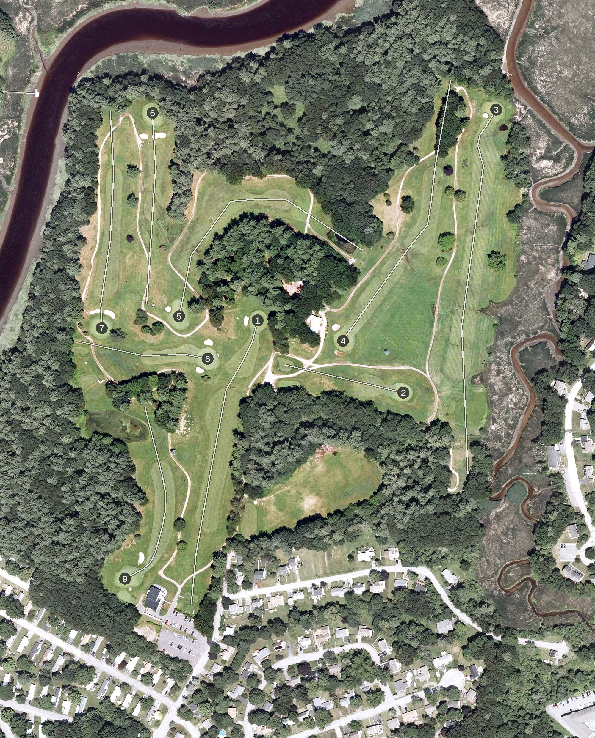 Aerial view of Exeter Country Club, NH