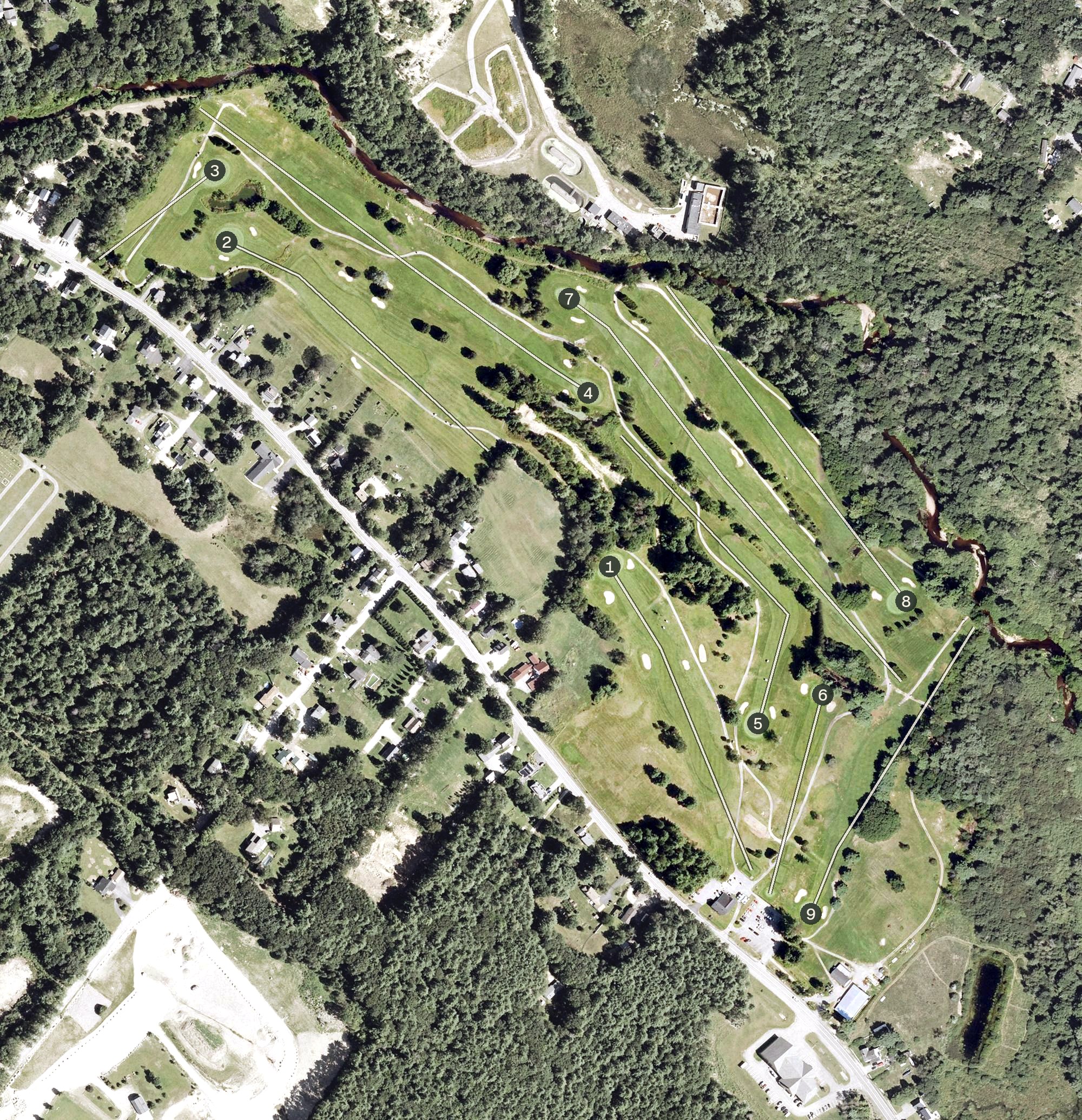 Aerial view of Farmington Country Club, NH