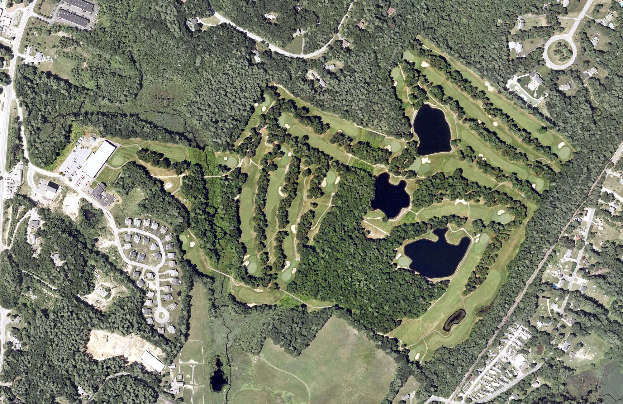 Aerial view of Granite Fields Golf Club, NH