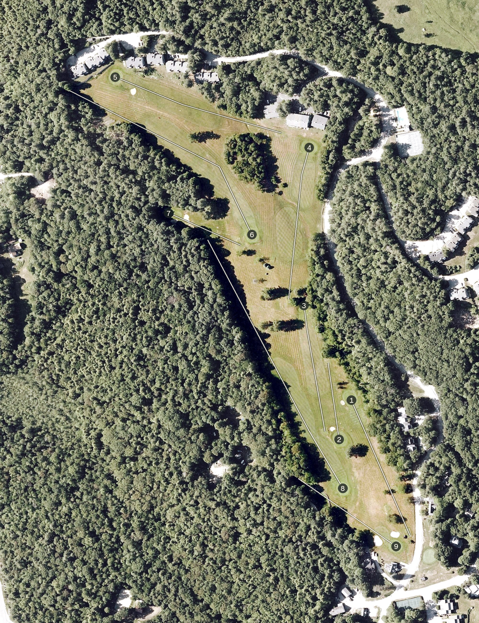 Aerial view of Granliden Golf Course, NH