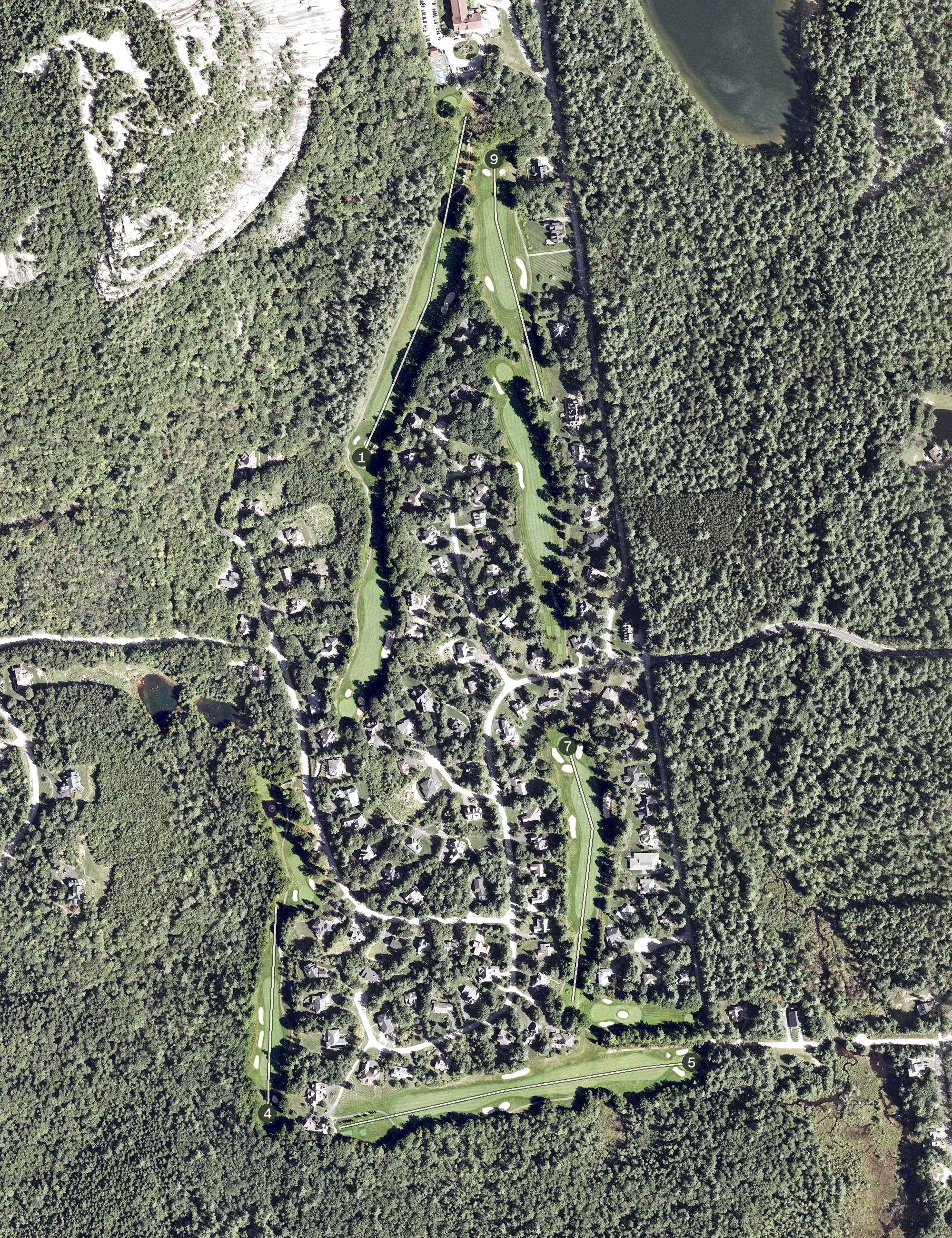 Aerial view of Hale’s Location Golf Course, NH