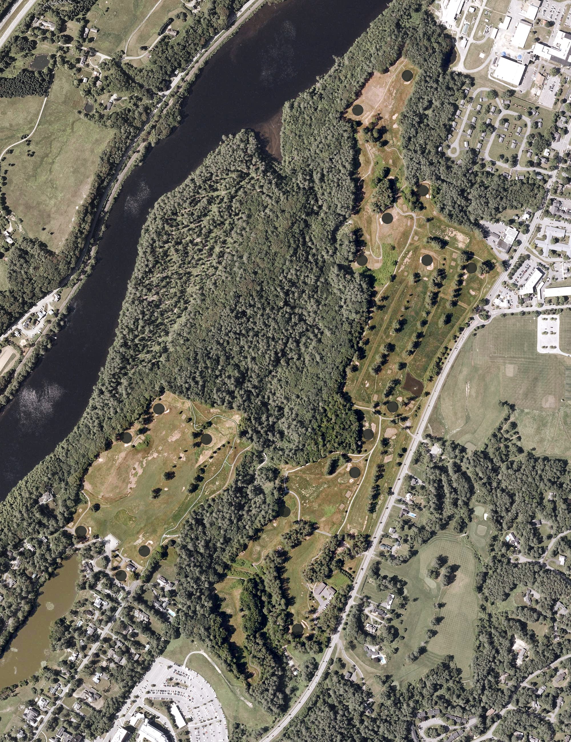 Aerial view of Hanover Country Club, NH