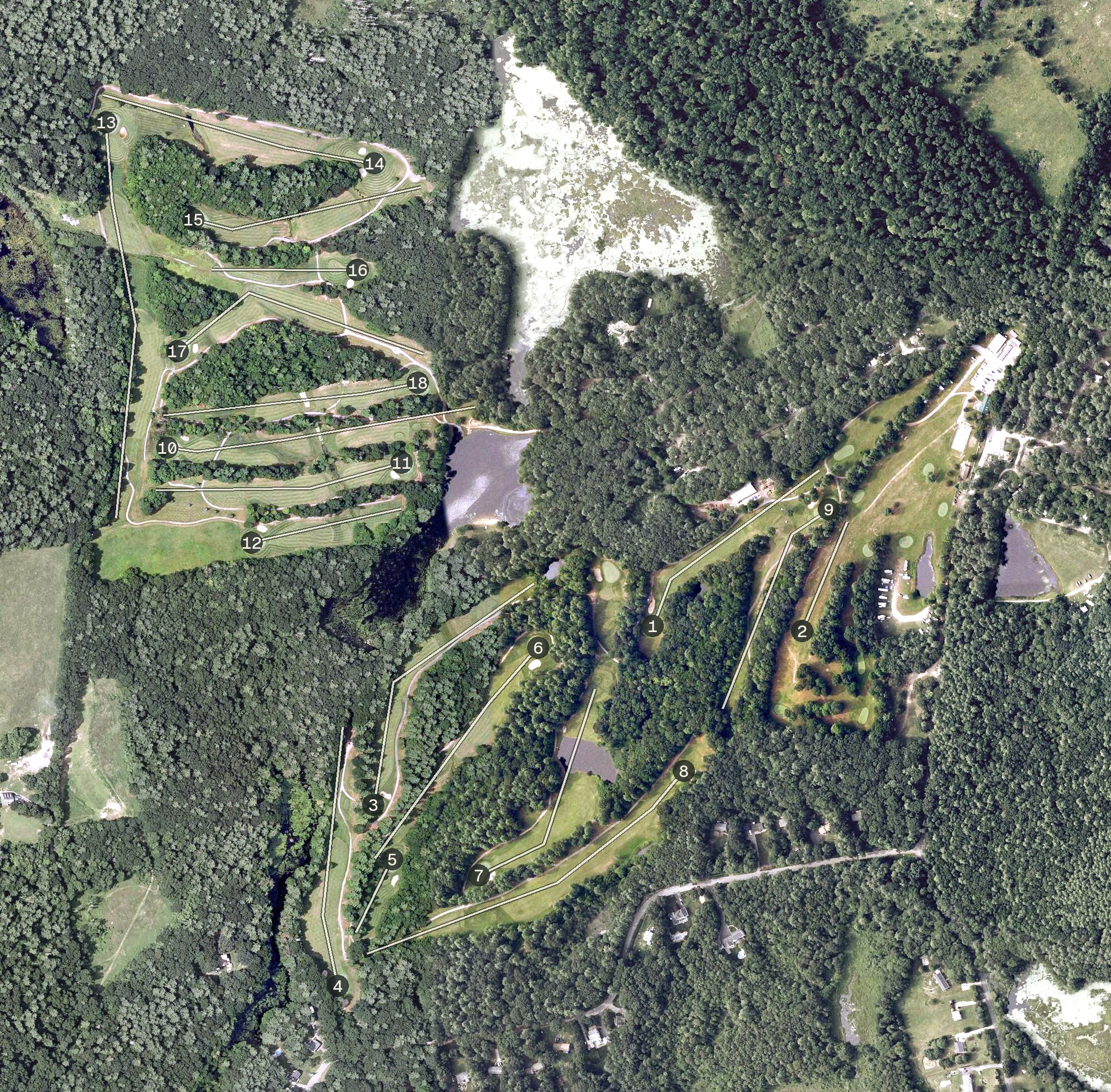 Aerial view of Hidden Valley Championship Course, NH