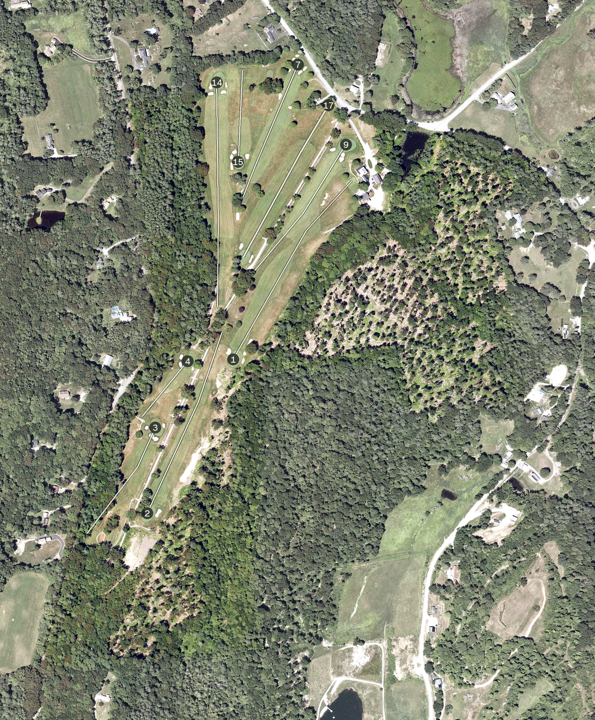 Aerial view of Hooper Golf Course, NH