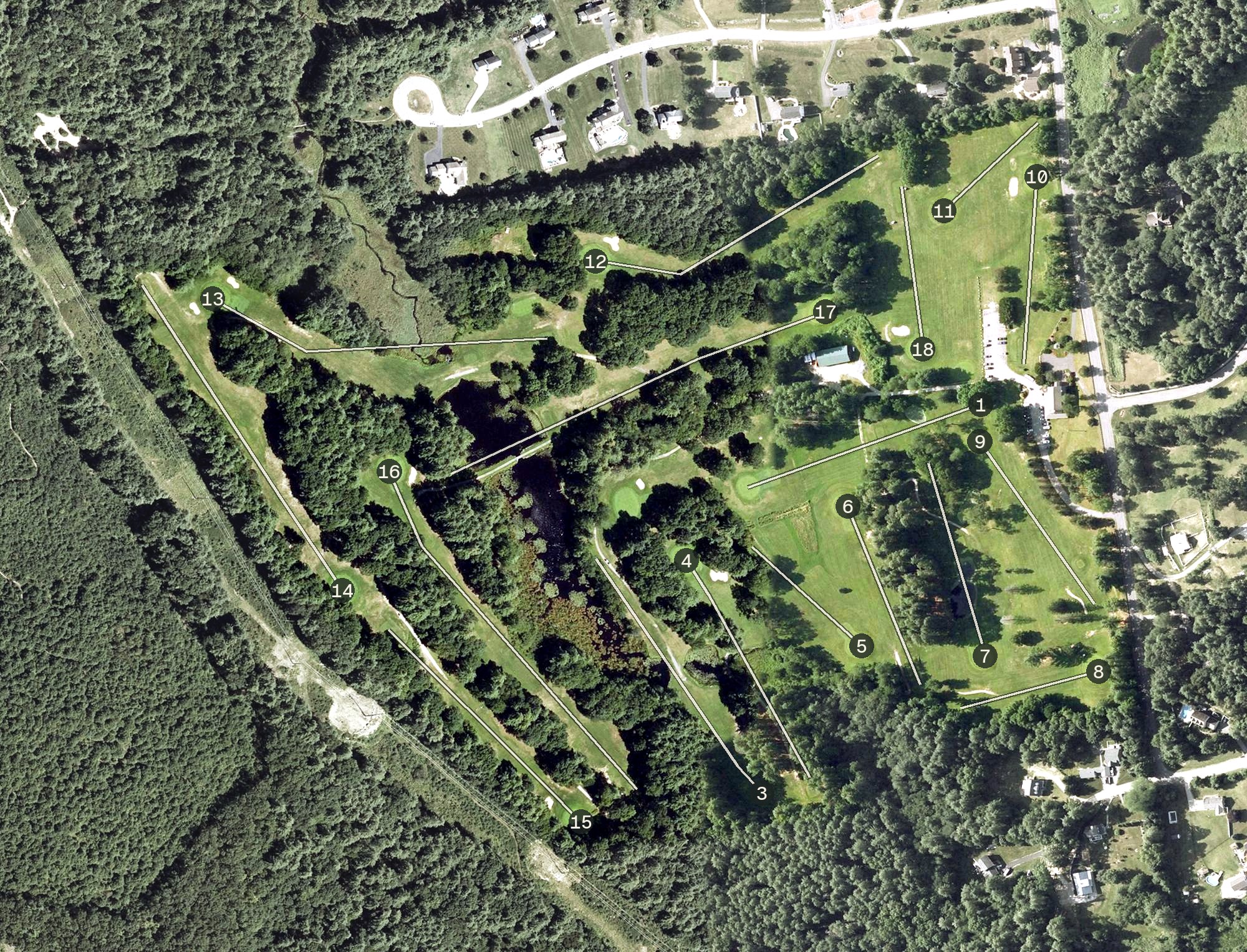 Aerial view of Londonderry Country Club, NH